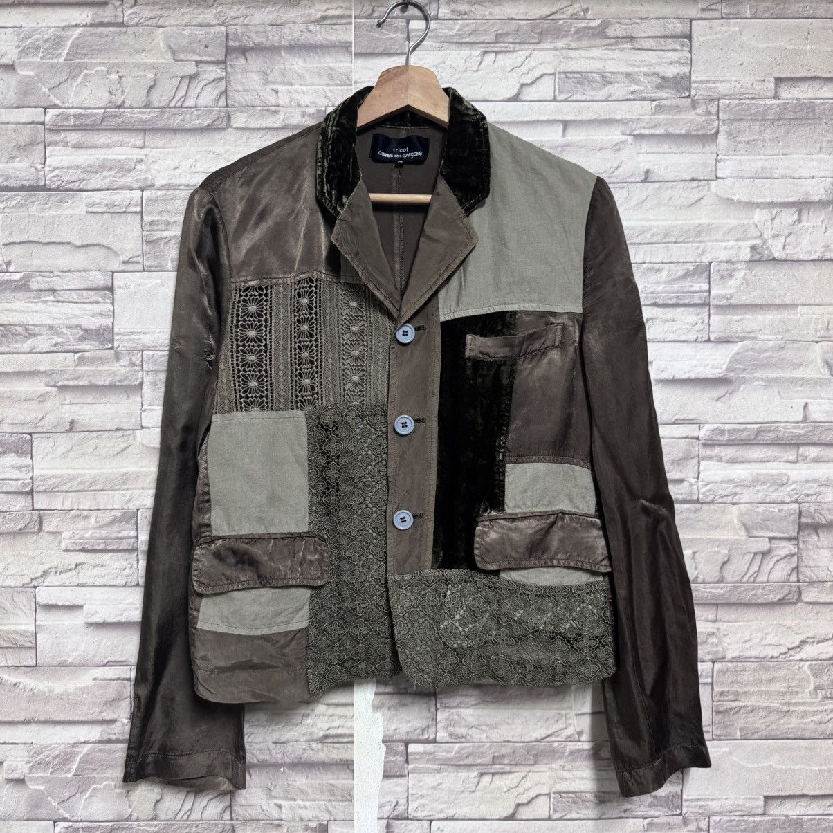 Tricot Comme des Garcons Aw2007 Tricot Comme des Garcons Patchwork Blazer Jacket Size M / US 6-8 / IT 42-44 - 21 Thumbnail