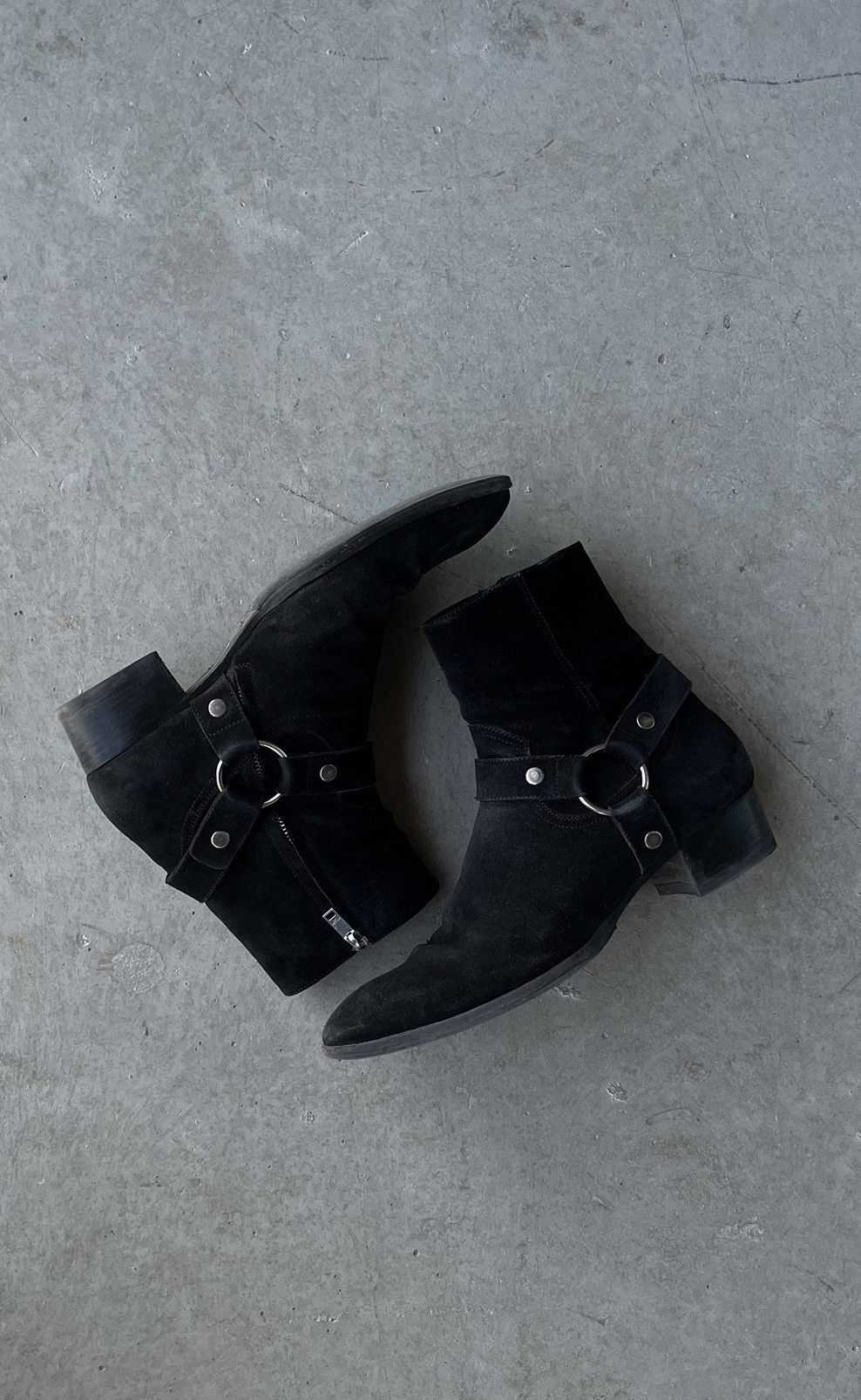 Saint Laurent Paris FW16 Hedi Saint Laurent Paris Wyatt 40 Suede Harness Boots Size US 10 / EU 43 - 1 Thumbnail