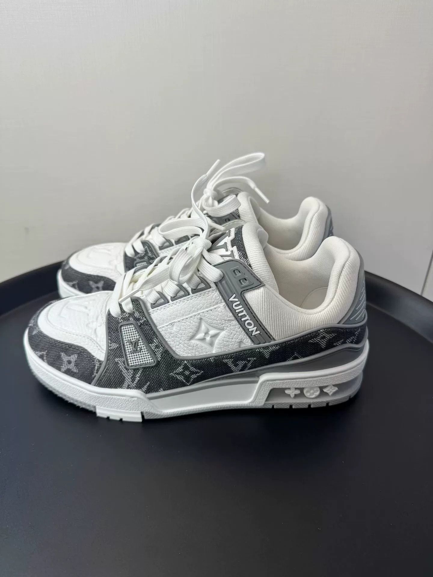 Louis Vuitton Louis Vuitton Gray Denim Trainer Sneakers Size US 6.5 / IT 36.5 - 1 Thumbnail