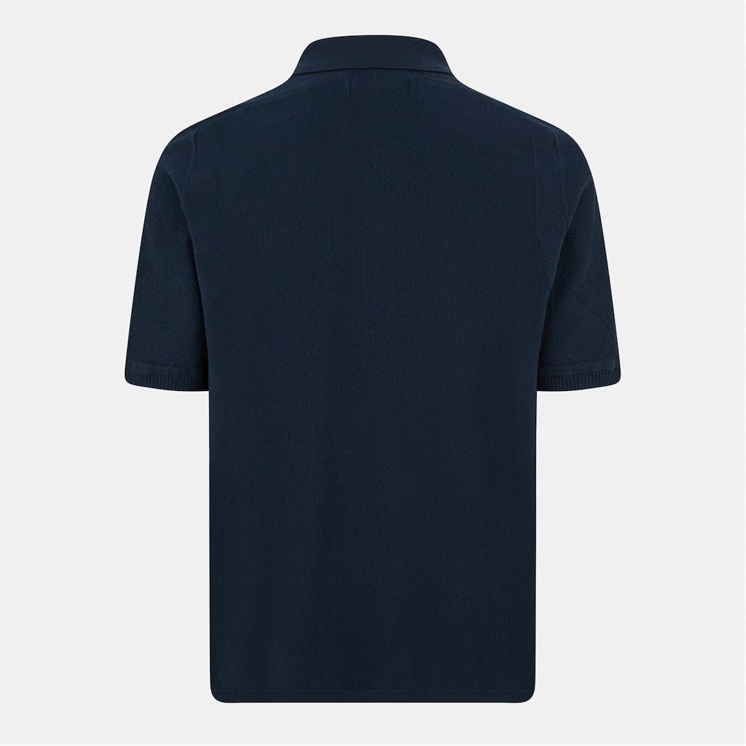 Stone Island o1g2r1mq0526 Compass Patch Knit Polo Shirt in Blue Size US L / EU 52-54 / 3 - 2 Thumbnail
