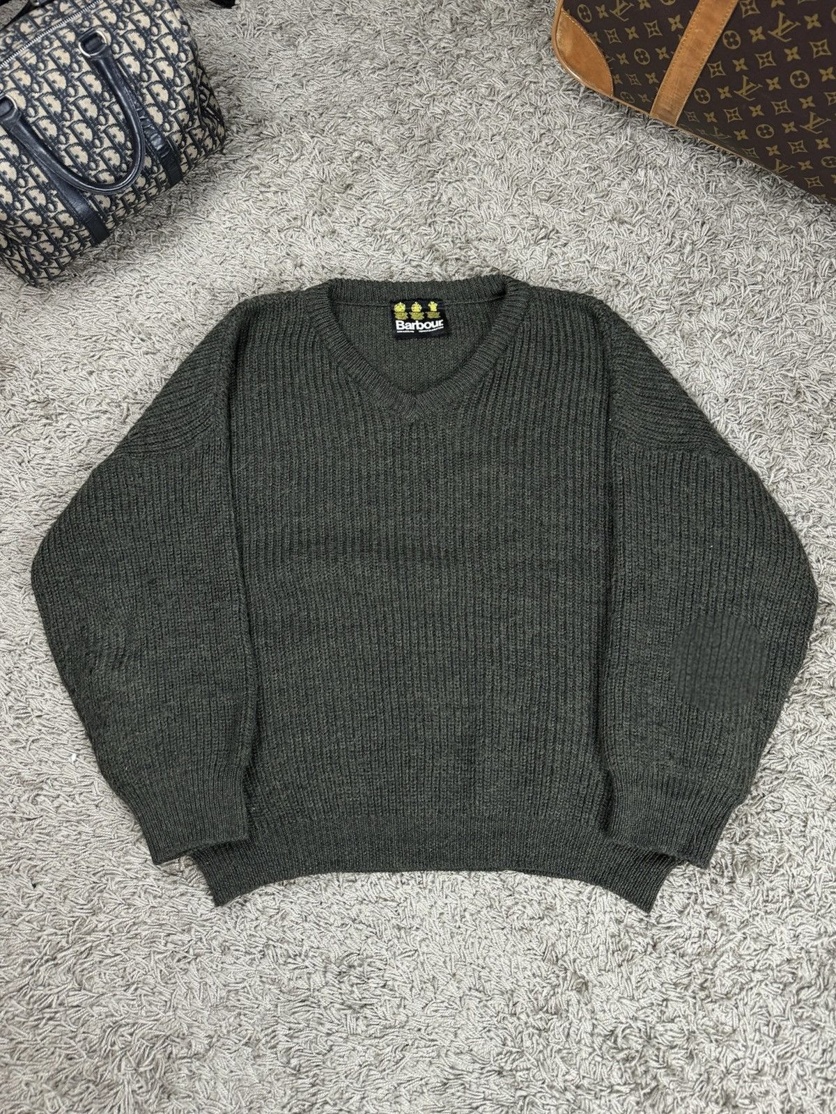 Barbour Vintage wool sweater Barbour England original outdoors item Size US XL / EU 56 / 4 - 1 Thumbnail