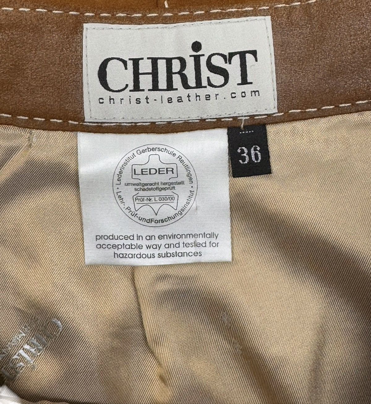 Designer × Genuine Leather × Leather Christ Leather Genuine Cuir Suede Skirt size DE36 IT42 Size 28" / US 6 / IT 42 - 10 Thumbnail
