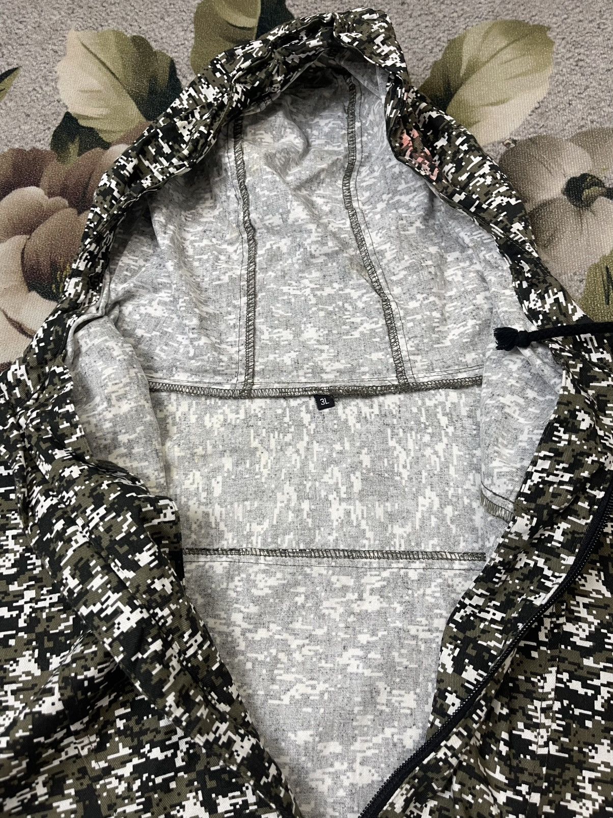 Japanese Brand Vintage Half Zipper Jacket Hoodie 3D Camouflage Size US XXL / EU 58 / 5 - 6 Thumbnail