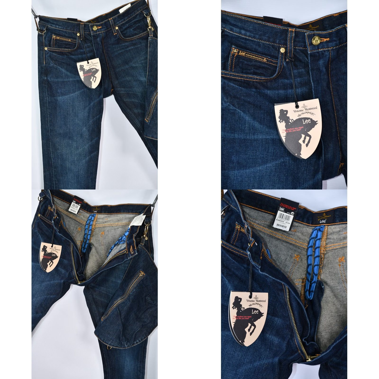 Vivienne Westwood VIVIENNE WESTWOOD AGLOMANIA x LEE Jeans Men W30 L34 Blue 5-Pocket Denim Cotton Regular Size 30 XS-Longest? Size US 30 / EU 46 - 8 Thumbnail