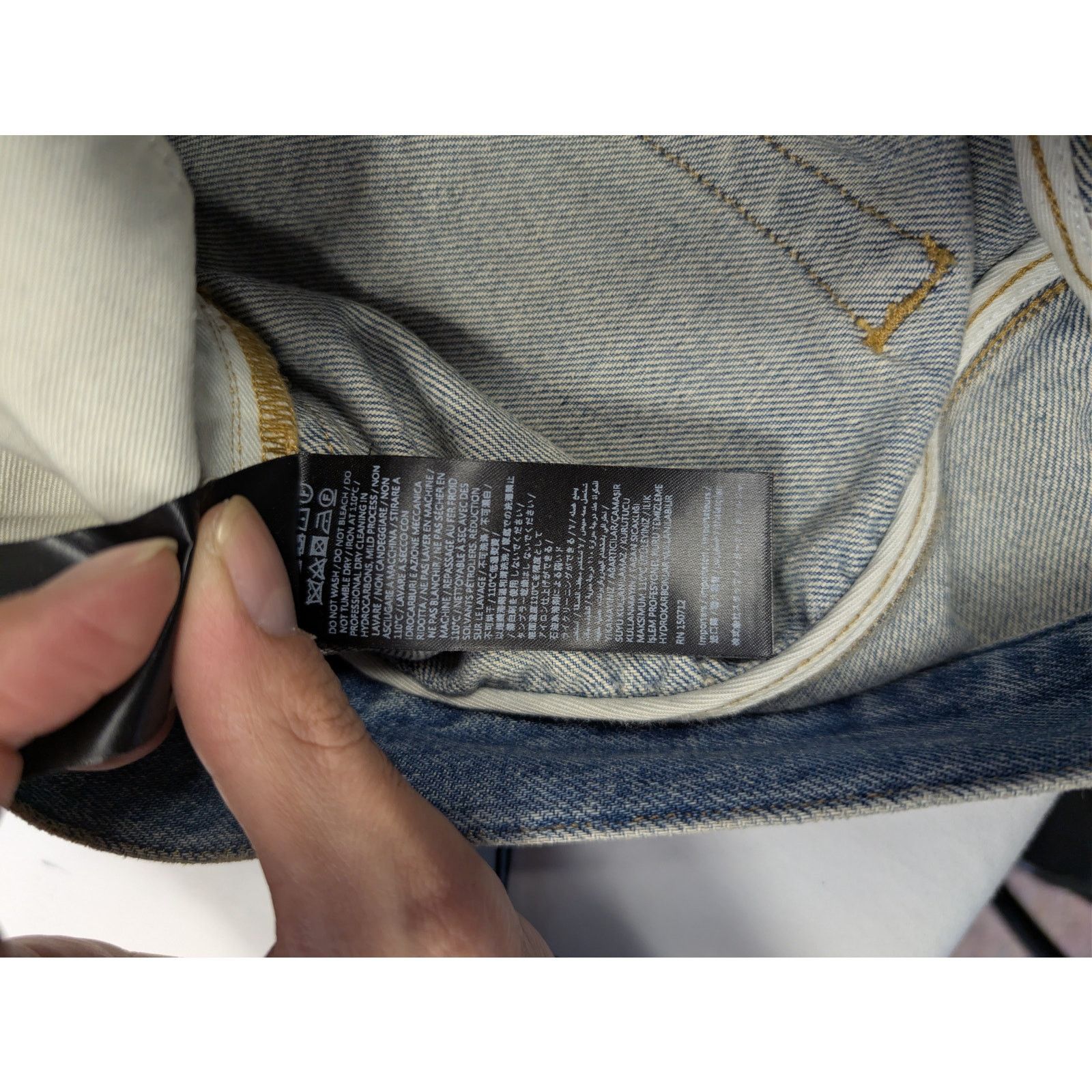 Amiri o1rshd1 Amiri Straight Leg Flare Jean Denim Antique Indigo Size US 32 / EU 48 - 20 Thumbnail