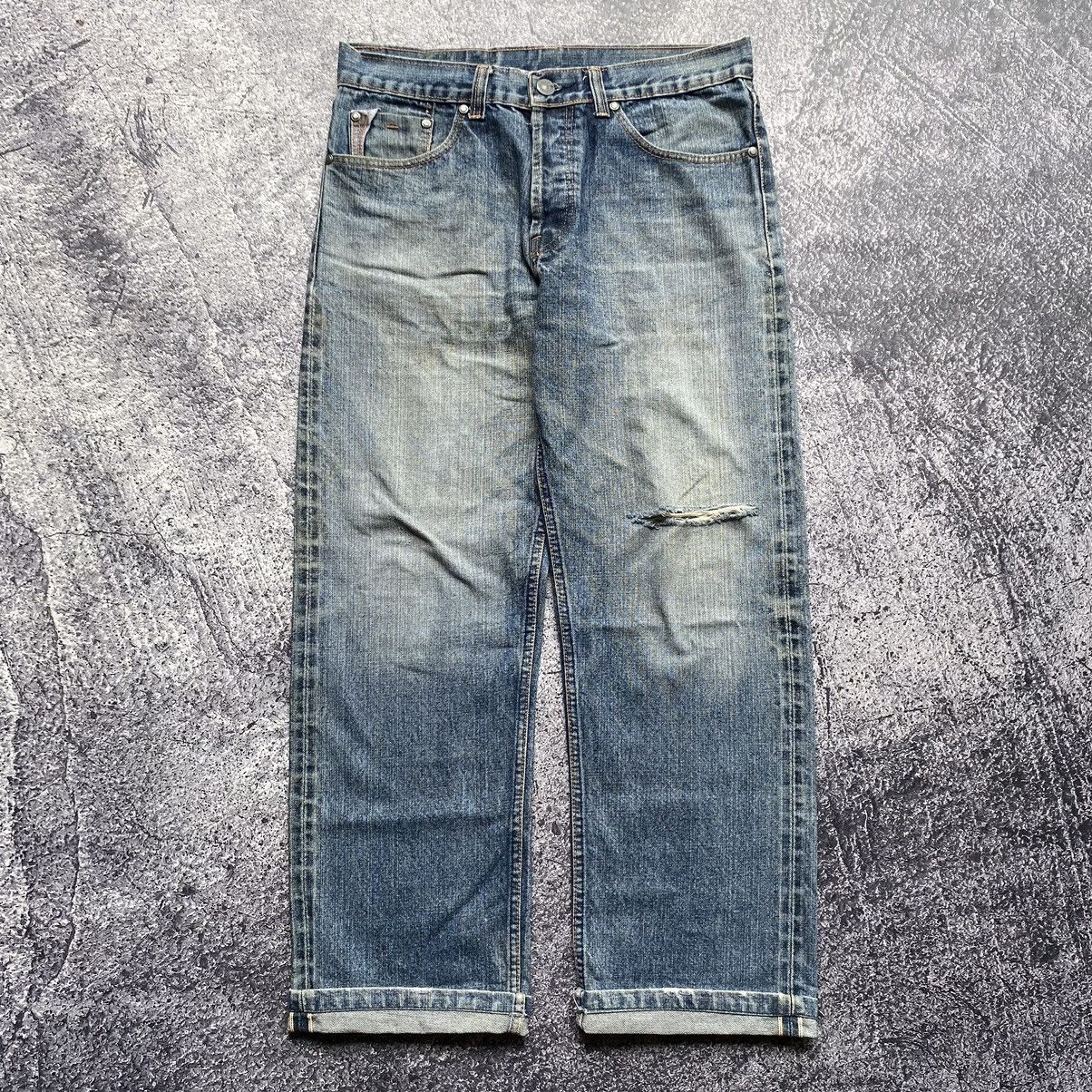 Levi's Rare Vintage💥 LEVIS 501 Big E Distressed Selvedge Jeans Size US 33 - 2 Thumbnail