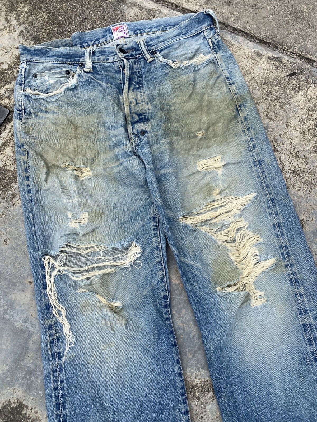 Prps Vintage Distressed Prps Selvedge Denim Pants Size US 33 - 4 Thumbnail