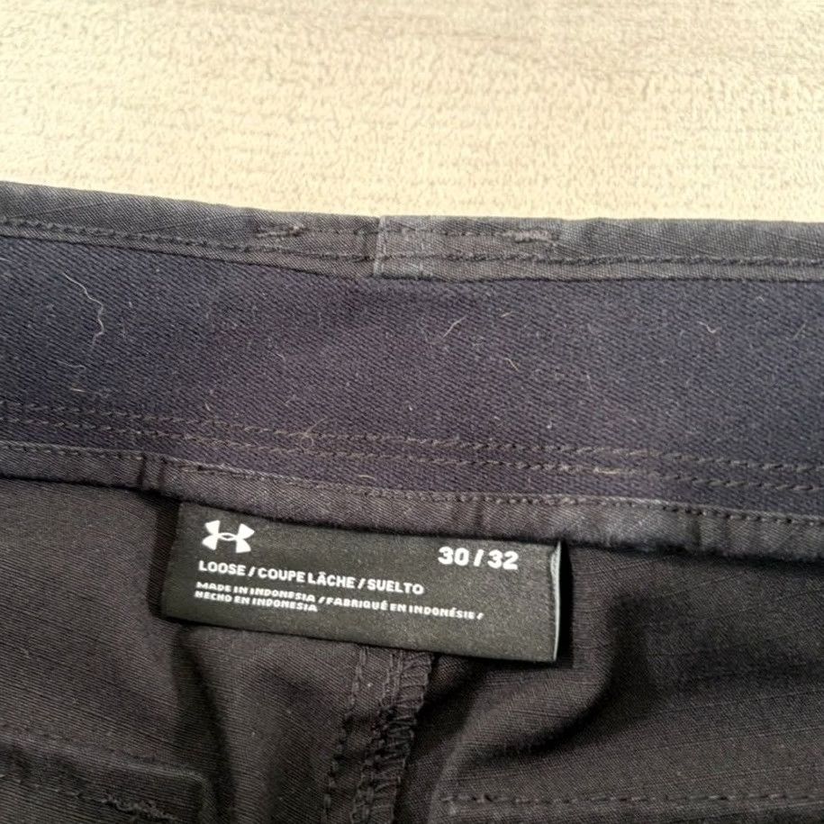 Under Armour Under Armour UA Storm Tactical Patrol Cargo Pants Black Ripstop Men 30x32 Functional Pockets Straight Leg Regular Fit shorts? Size US 30 / EU 46 - 2 Thumbnail