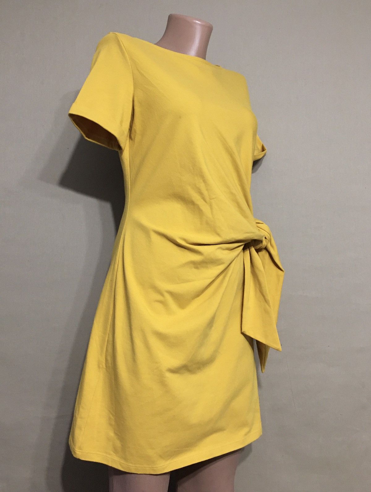 Sezane SEZANE Pippa Yellow Cotton Short Dress Size XS Size XS / US 0-2 / IT 36-38 - 6 Thumbnail