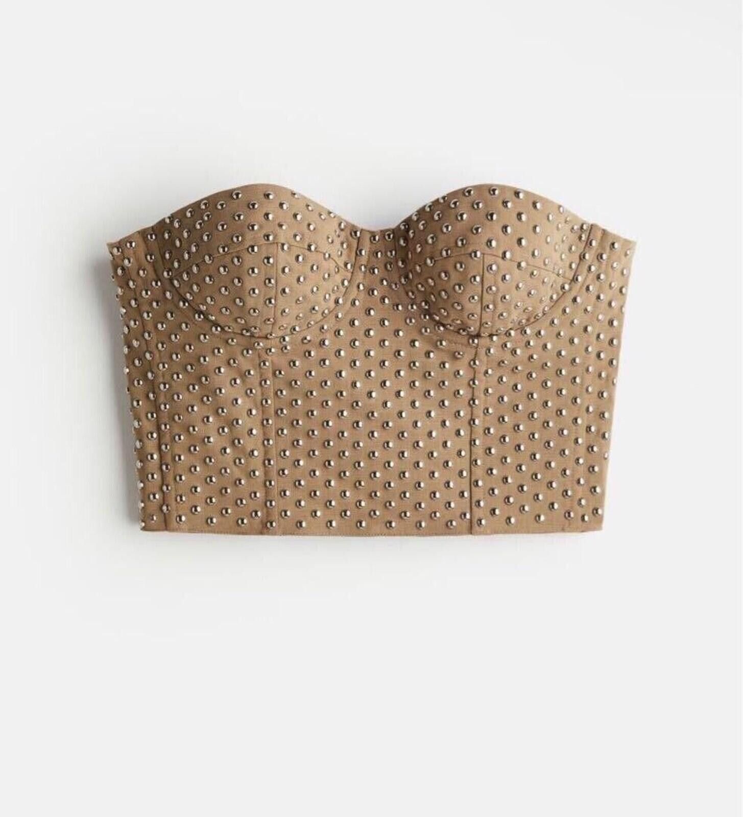 rokh new H&M HM h m Rokh Hwang 18 46 14 Wool Studded Corset Top Size M / US 6-8 / IT 42-44 - 1 Preview
