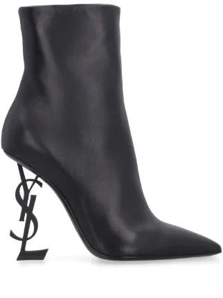 Saint Laurent Paris o1s1wg111225 563753 Opyum Booties in Leather in Black Size US 9 / IT 39 - 3 Thumbnail
