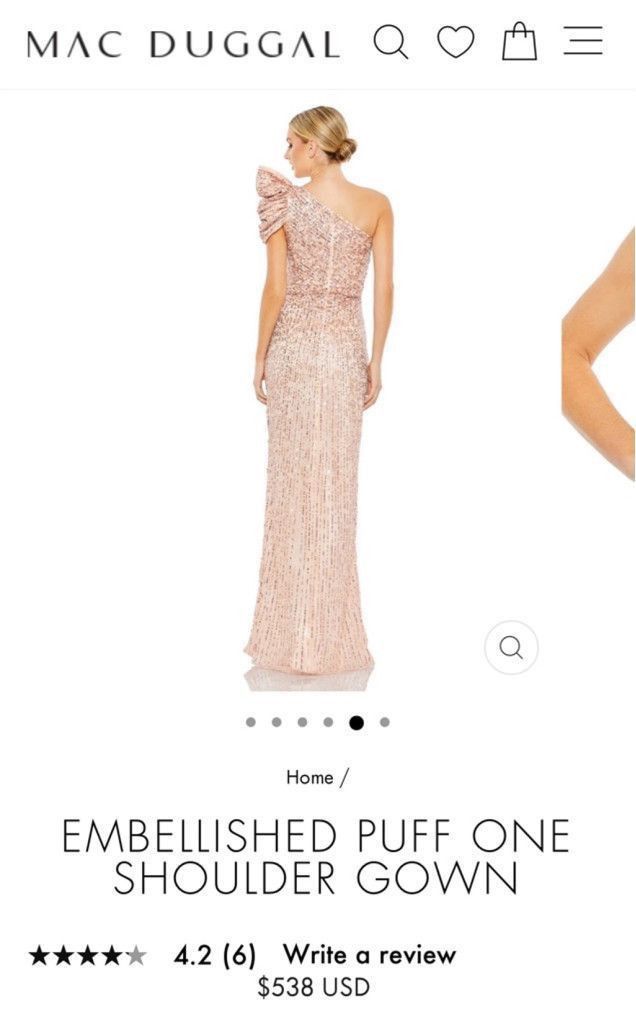 Mac Duggal Women's Mac Duggal Dress, Size 14, Pink Size XL / US 12-14 / IT 48-50 - 2 Thumbnail