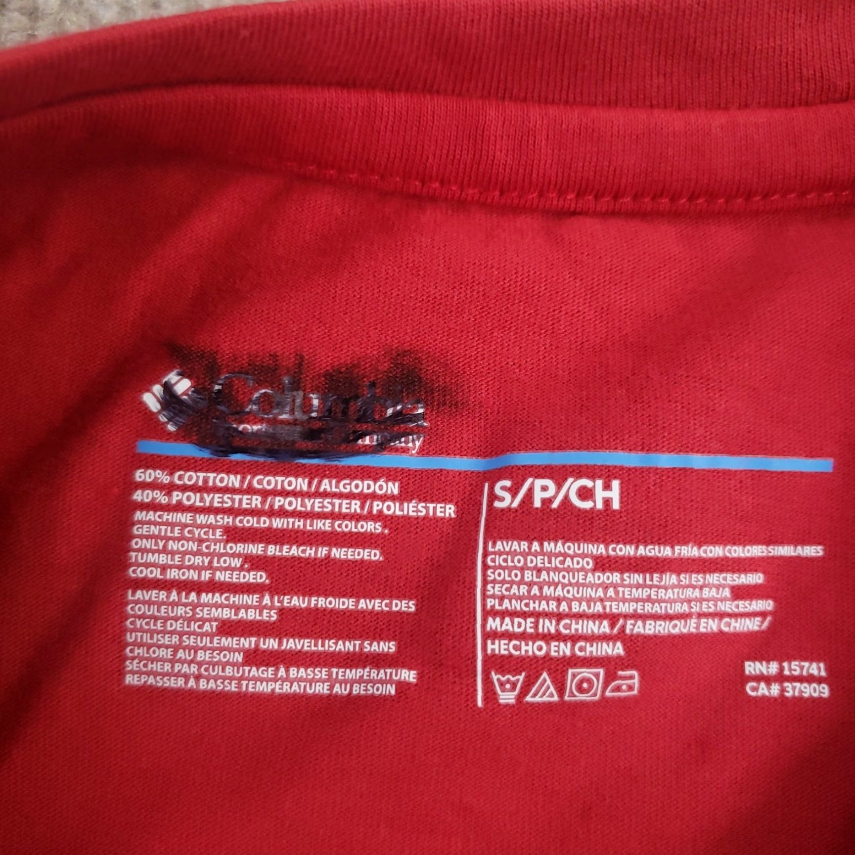 Vintage Columbia Womens Small Red Long Sleeve Crew Neck Graphic Shirt Size S / US 4 / IT 40 - 6 Thumbnail
