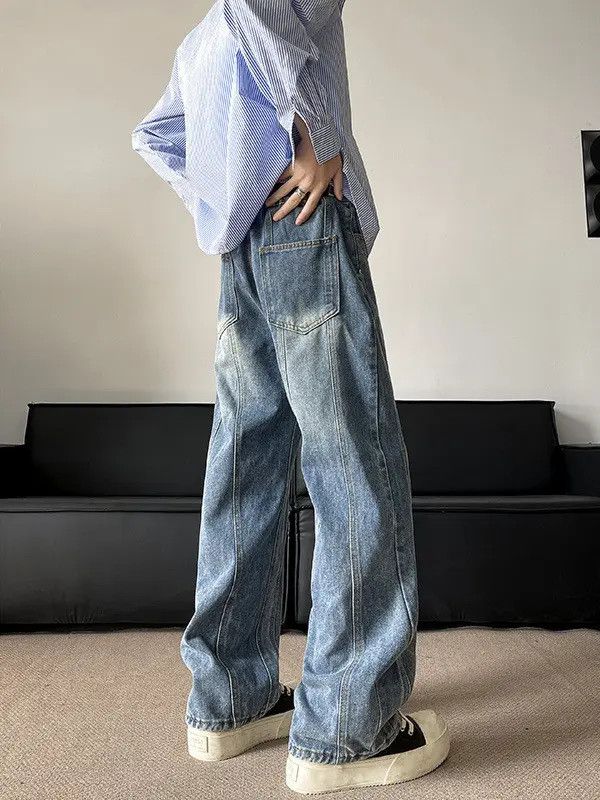 Japanese Brand × Jean Retro wide leg high street micro flared jeans Size US 32 / EU 48 - 6 Thumbnail