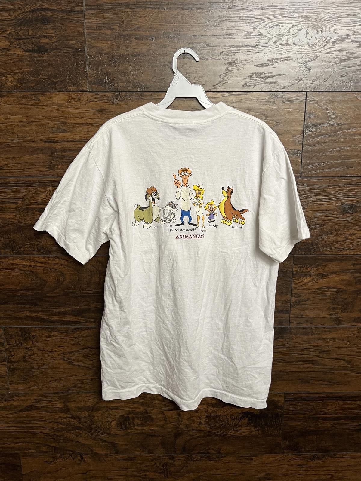 Designer VTG Animaniacs TV Show T-shirt 1993 Promo Cast Tee - L Size US L / EU 52-54 / 3 - 2 Thumbnail