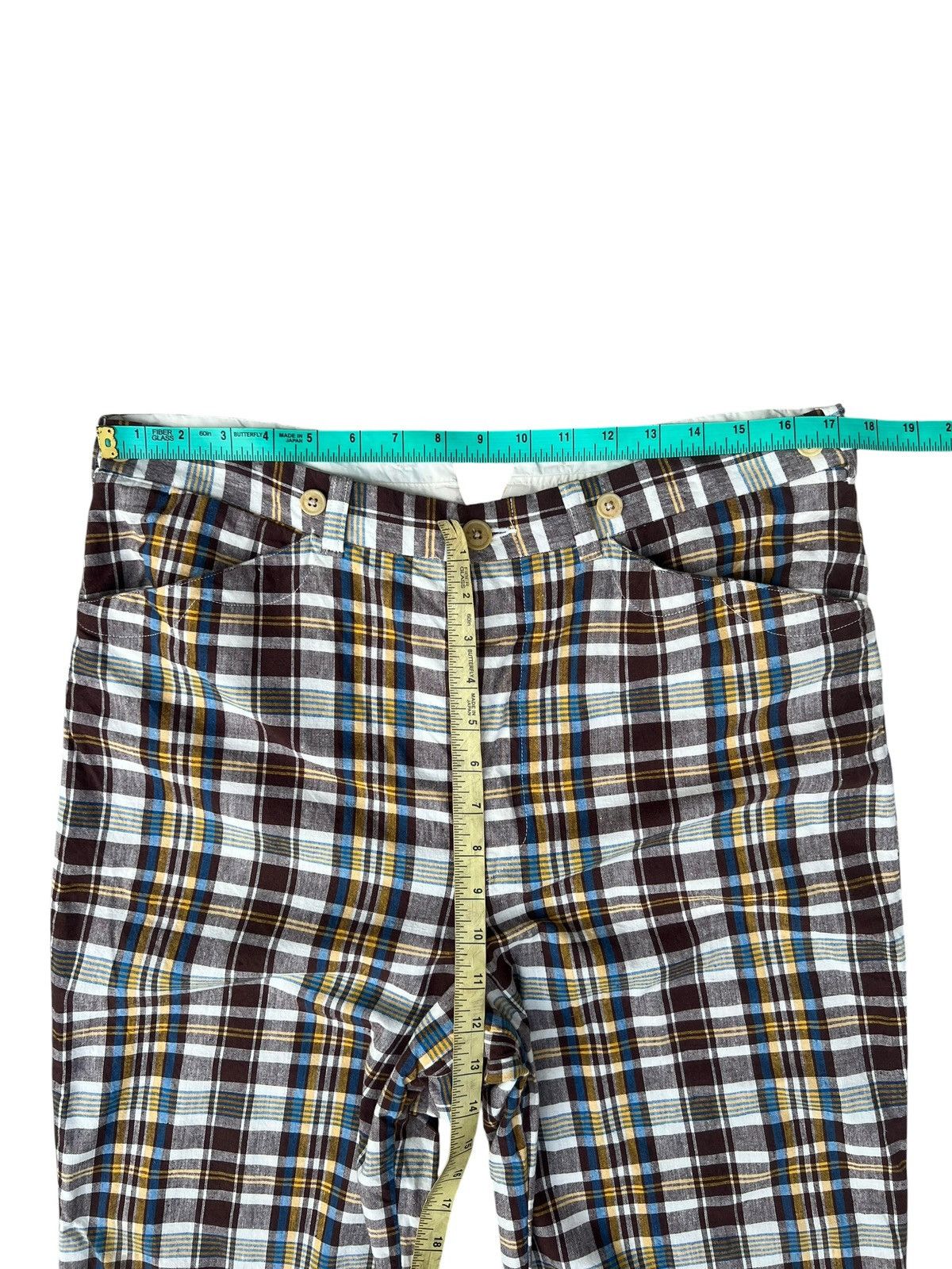 Waste(twice) Waste Twice Japan 100% Linen Checkered Trouser Pant Size US 34 / EU 50 - 4 Thumbnail