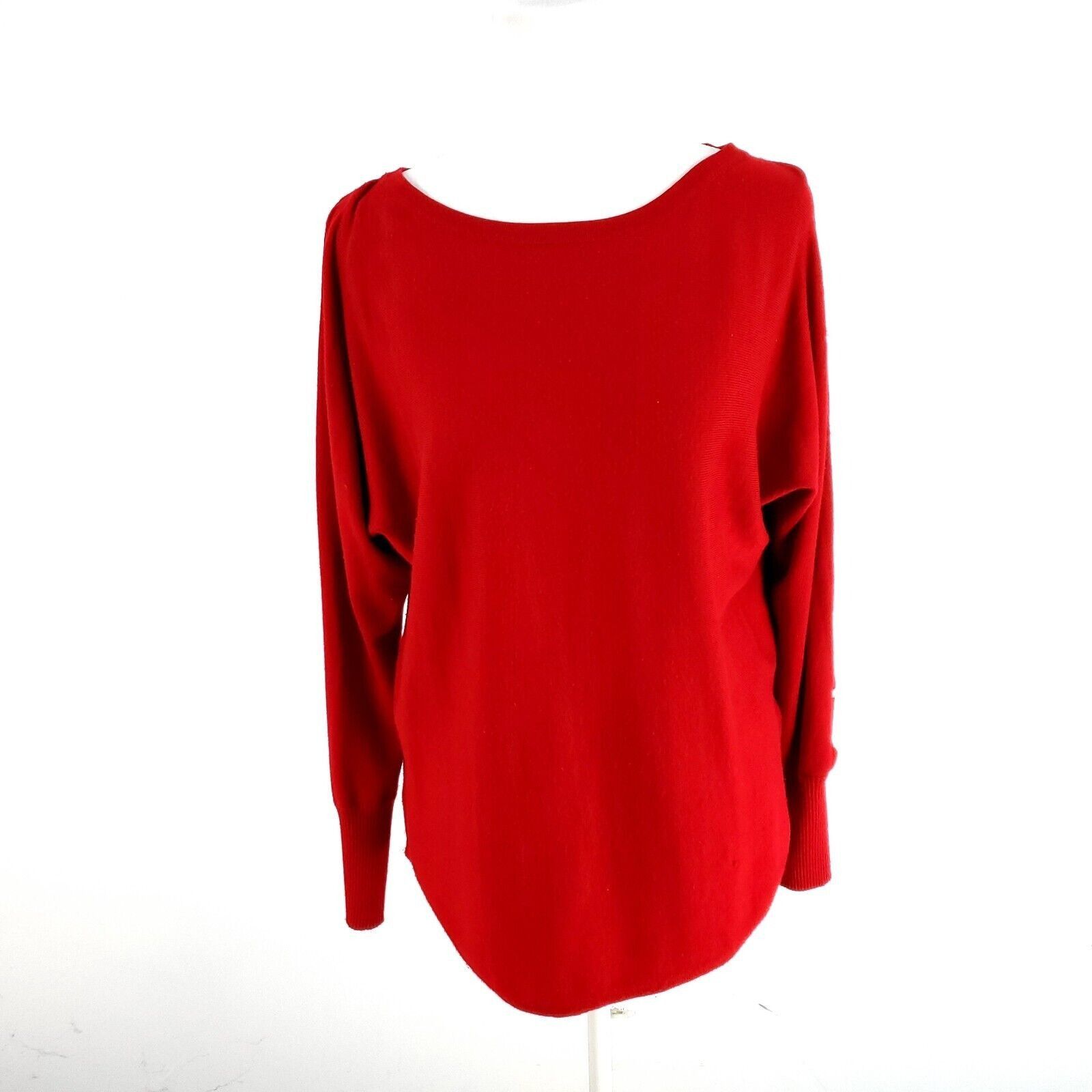 Designer Adrienne Vittadini Red Sweater Medium Rayon Polyester Long S Size M / US 6-8 / IT 42-44 - 1 Thumbnail