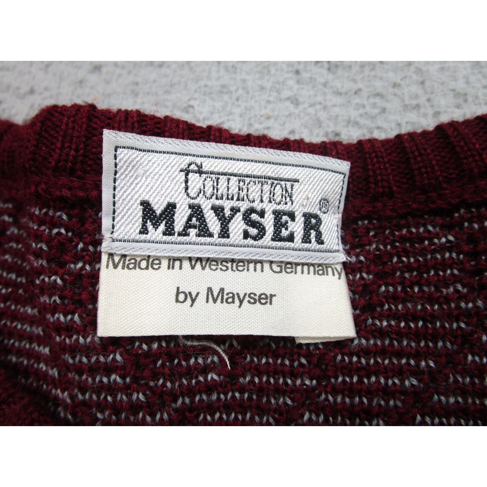Vintage VINTAGE Mayser Sweater Mens Large Red Wool Blend 80s Art Deco Knit Pullover Geometric Retro Size US L / EU 52-54 / 3 - 4 Thumbnail
