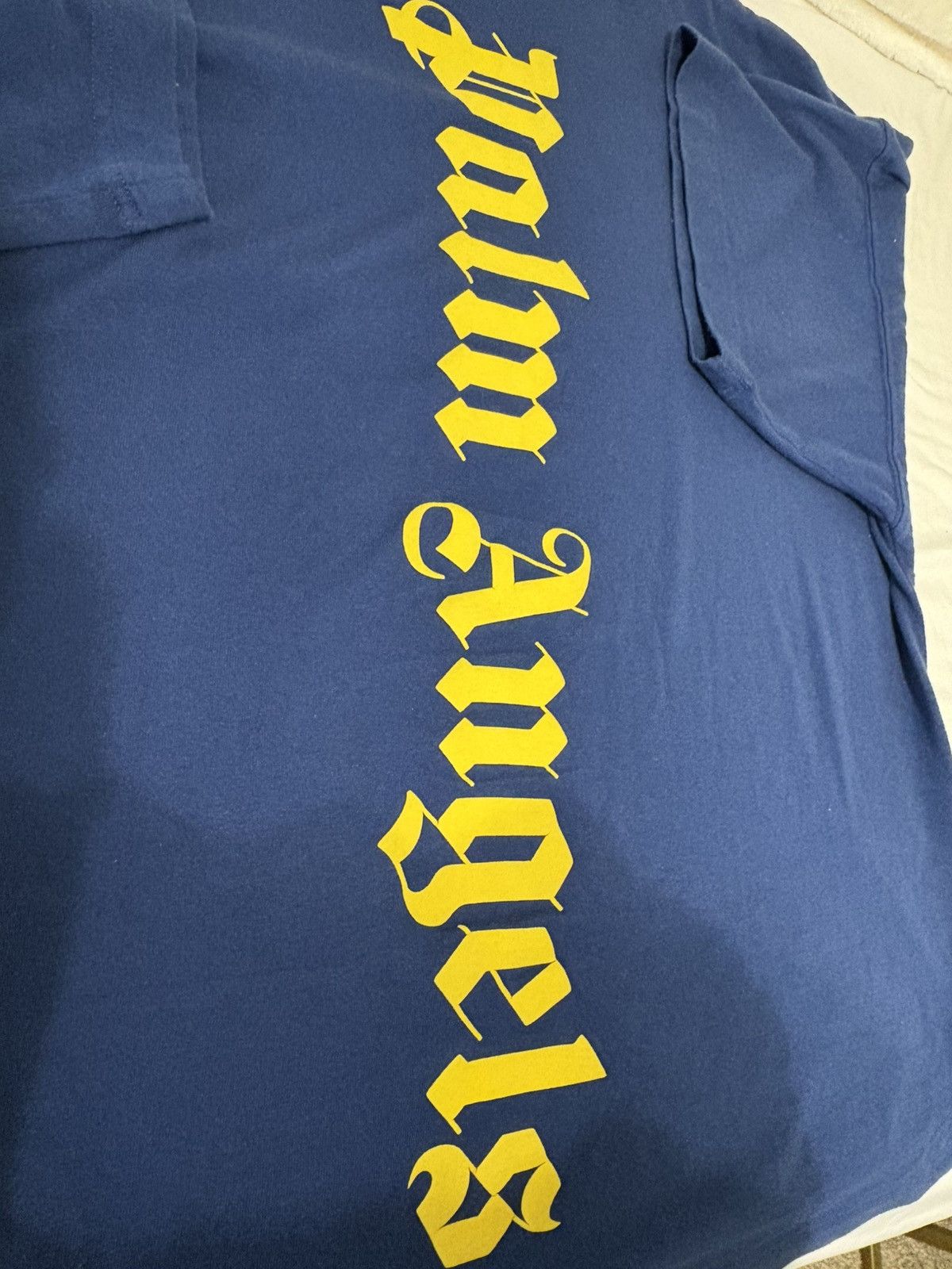 Palm Angels Palm Angels NS Logo Over Tee - Navy/Yellow - Medium Size US M / EU 48-50 / 2 - 3 Thumbnail