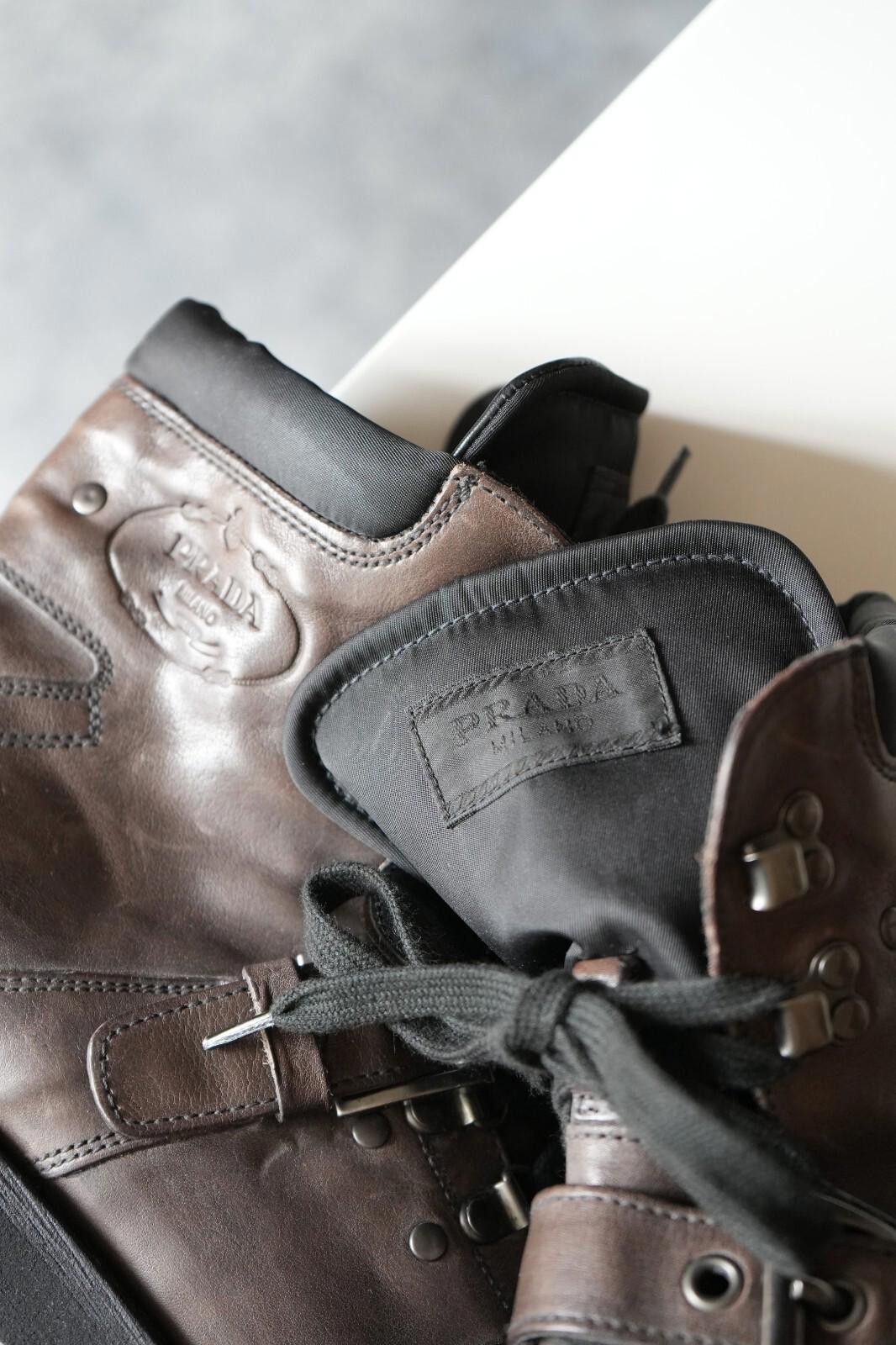 Prada NEW FW2011 Prada Hiking Buckle Trimmed Men Boots US9.5 Size US 9.5 / EU 42-43 - 8 Thumbnail