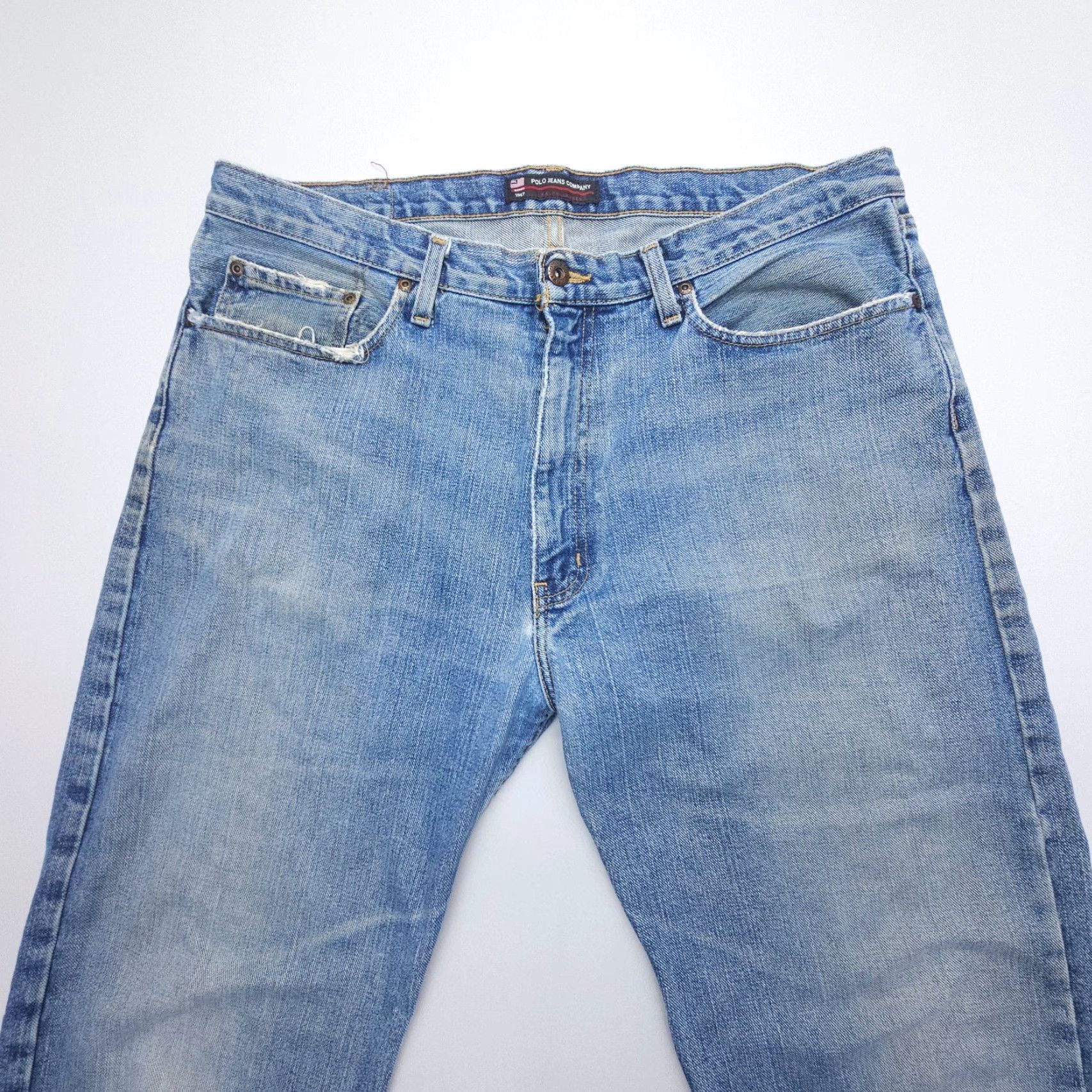 Polo Ralph Lauren Vtg Polo Ralph Lauren Jeans RL Woodrow Straight Jeans Mens 36 x 34 Denim Blue 5-Pocket Regular Waist 36 Inseam 33 Rigid Vintage, Logo, American Theme Size US M / EU 48-50 / 2 - 4 Thumbnail