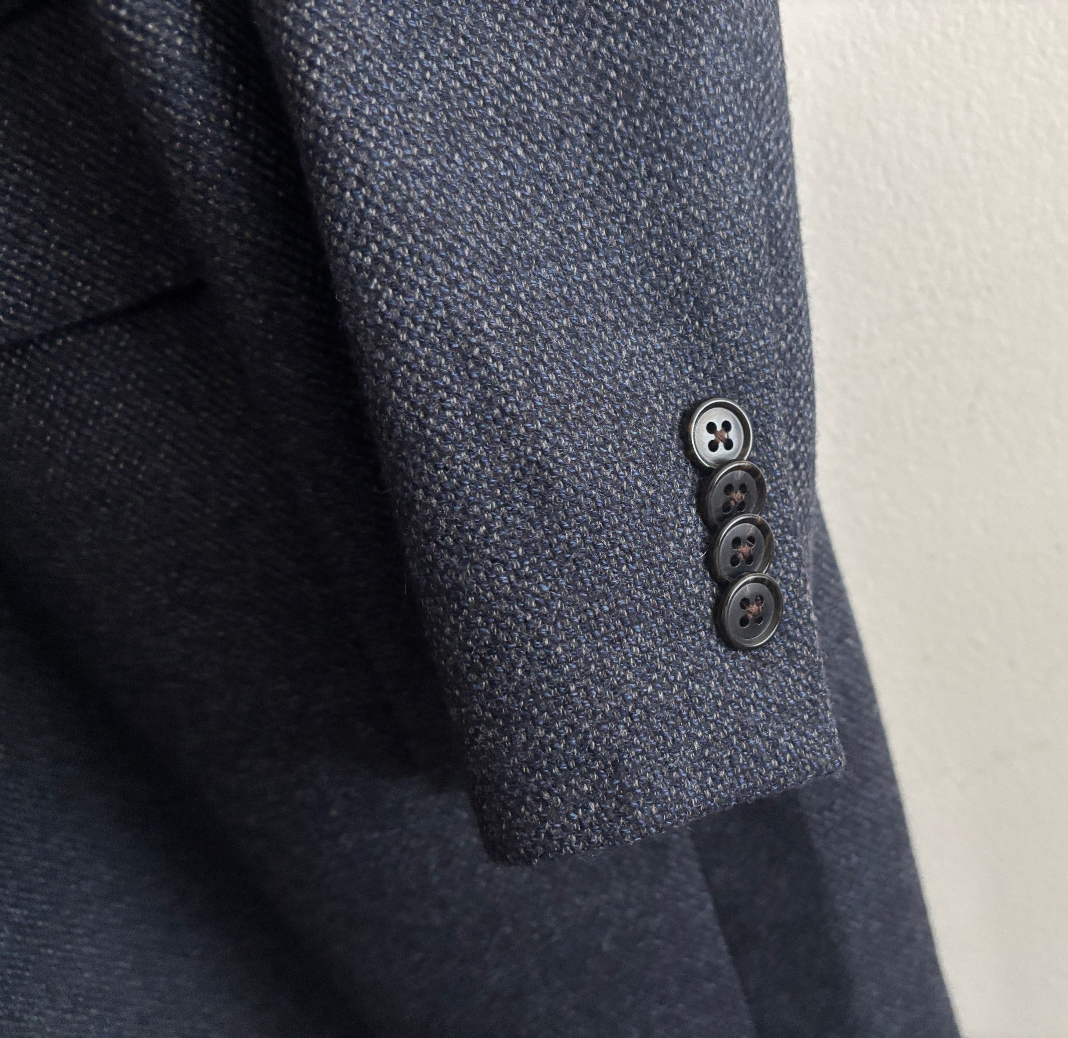 Club Monaco $600 Loro Piana Blue Wool Dream Tweed Overcoat/ Car Coat Size US M / EU 48-50 / 2 - 10 Thumbnail