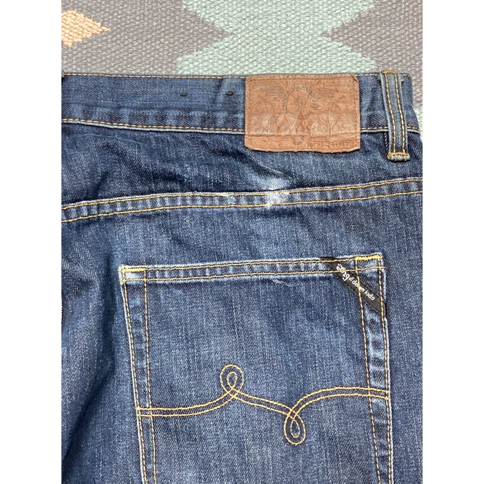 Vintage VINTAGE LRG Jeans Wide-Leg Embroidered Baggy 36x33 Men Union Lifted Research Group Skater Blue Size US 36 / EU 52 - 6 Thumbnail