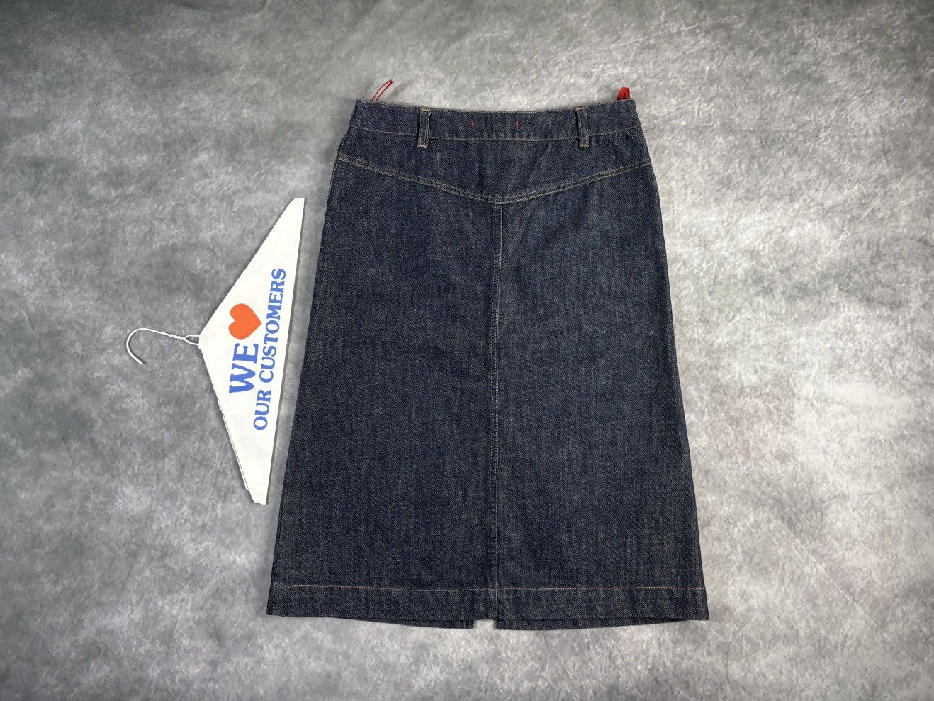 Prada × Vintage 2000s Prada Sport Vintage Prada Denim Maxi Skirt 1990s Long Size 28" / US 6 / IT 42 - 18 Thumbnail