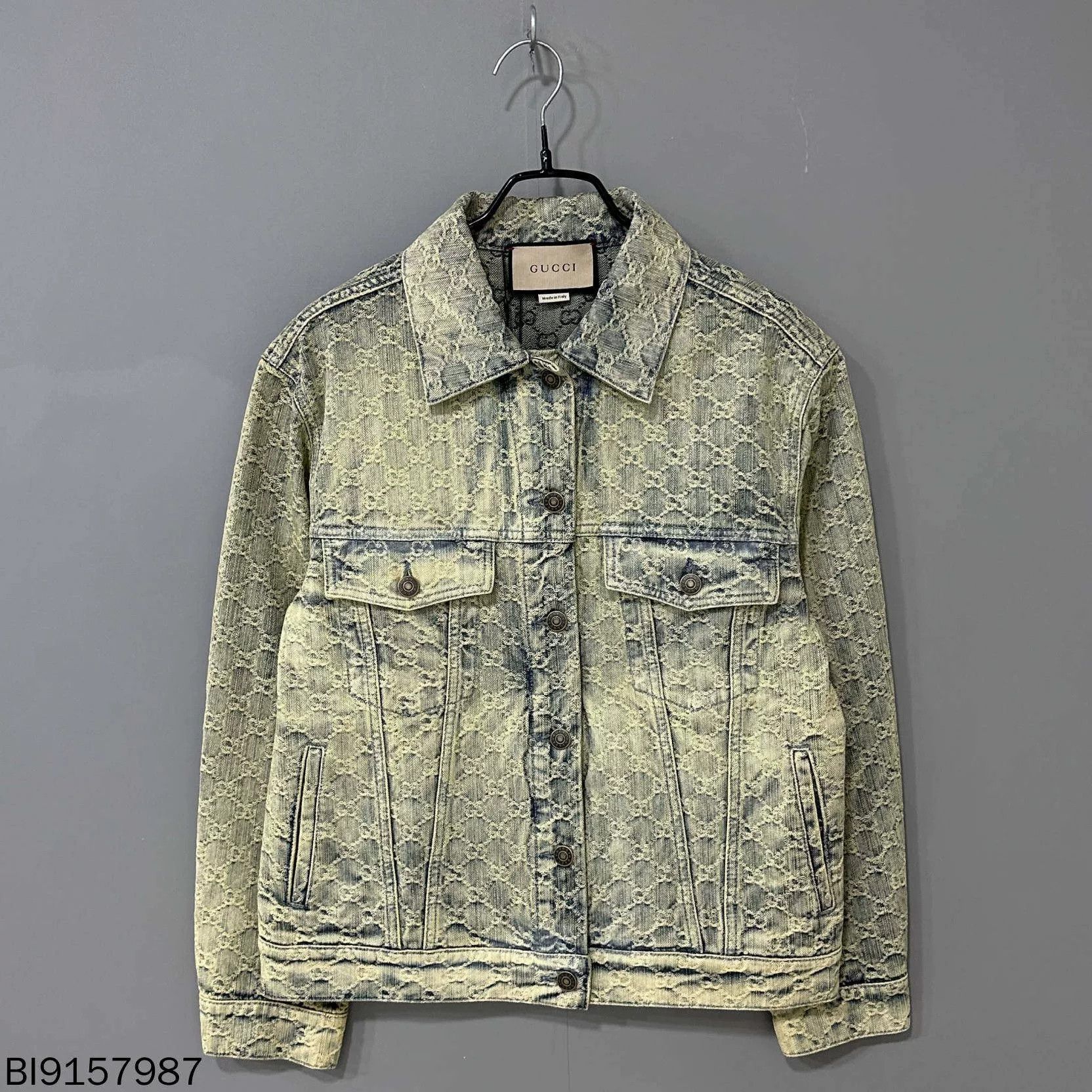 Gucci Gucci Washed Denim All-over Print Jacket Size US XXS / EU 40 - 1 Thumbnail