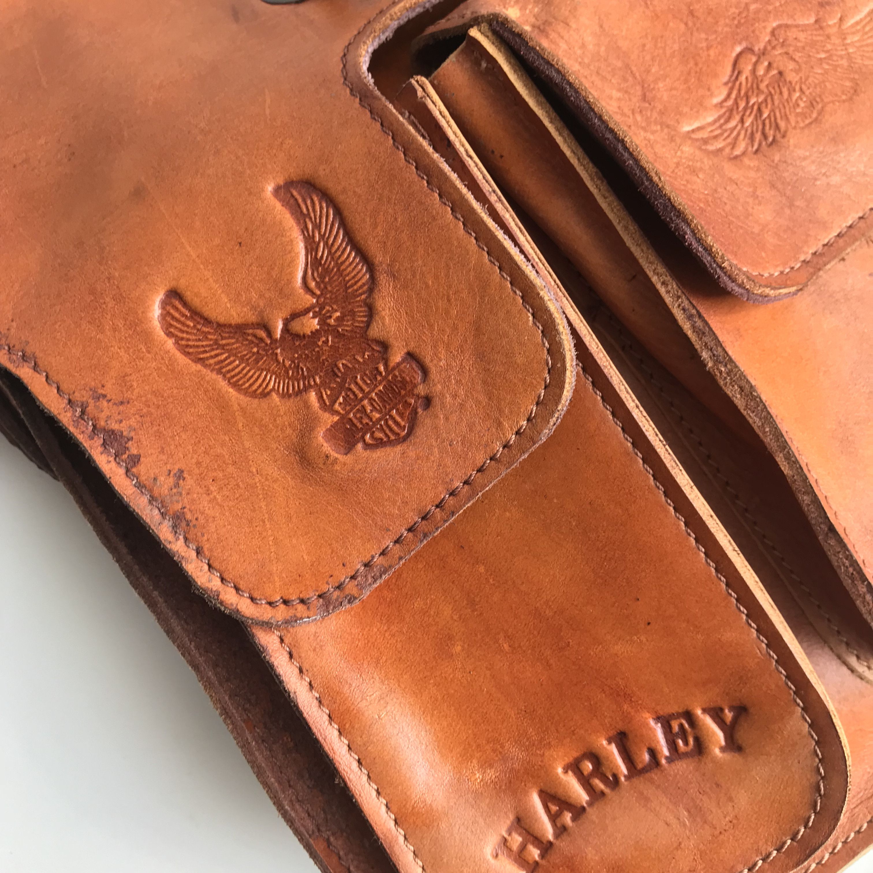 Harley Davidson Vintage Harley Davidson shoulder mesengger postman bag Leat Size ONE SIZE - 6 Thumbnail