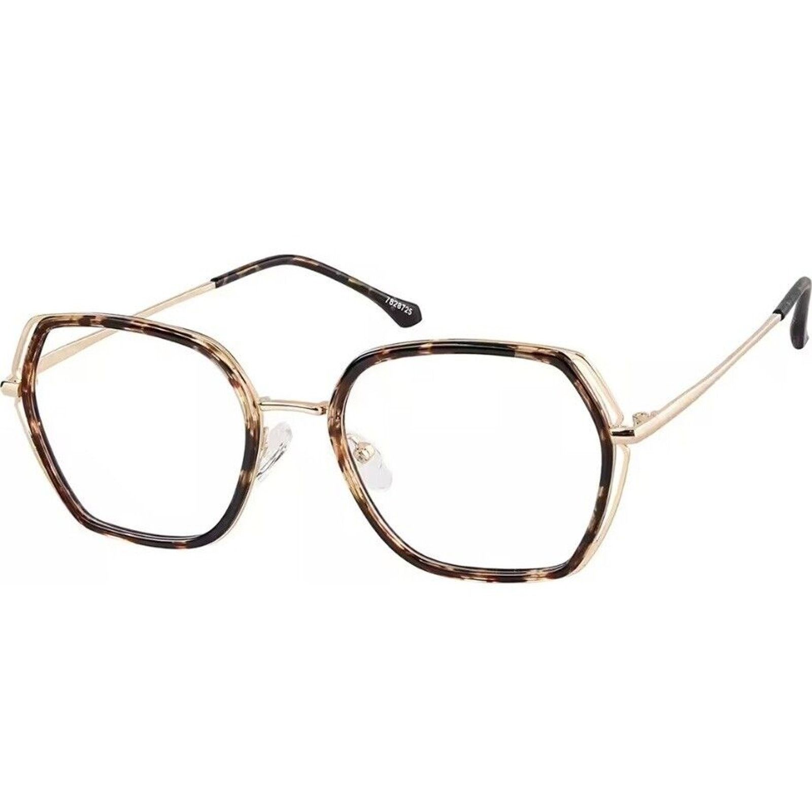 Other Zenni Geometric Glasses Frames Tortoiseshell, Gold 19 54 145 Size ONE SIZE - 1 Thumbnail