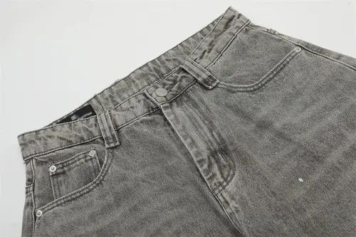 Japanese Brand Men's loose distressed street ink-washed scimitar jeans Size US 34 / EU 50 - 4 Thumbnail