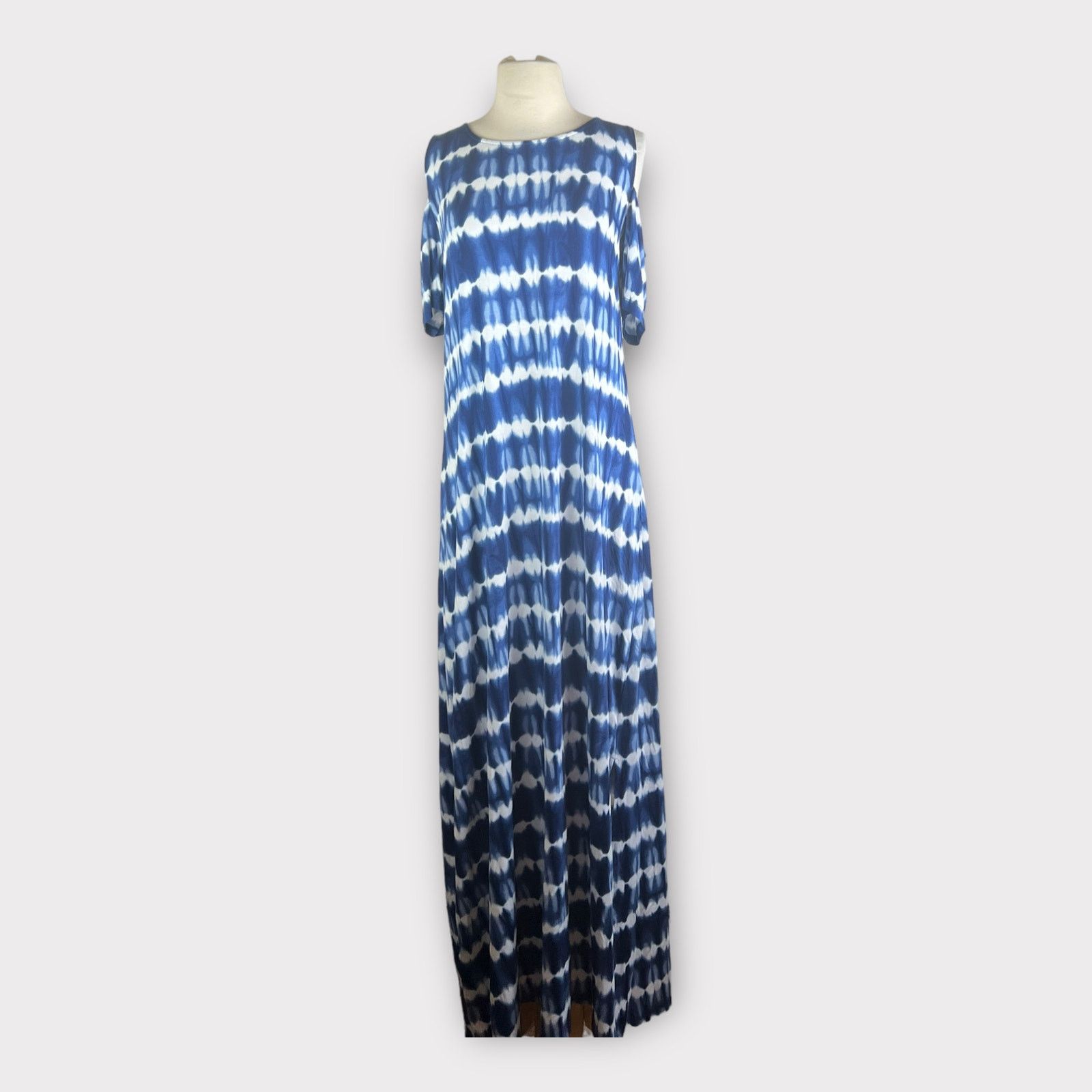 Nordstrom Design History | Cold Shoulder Lotus Pink Tie-Dye Maxi Dress Size L / US 10 / IT 46 - 5 Thumbnail