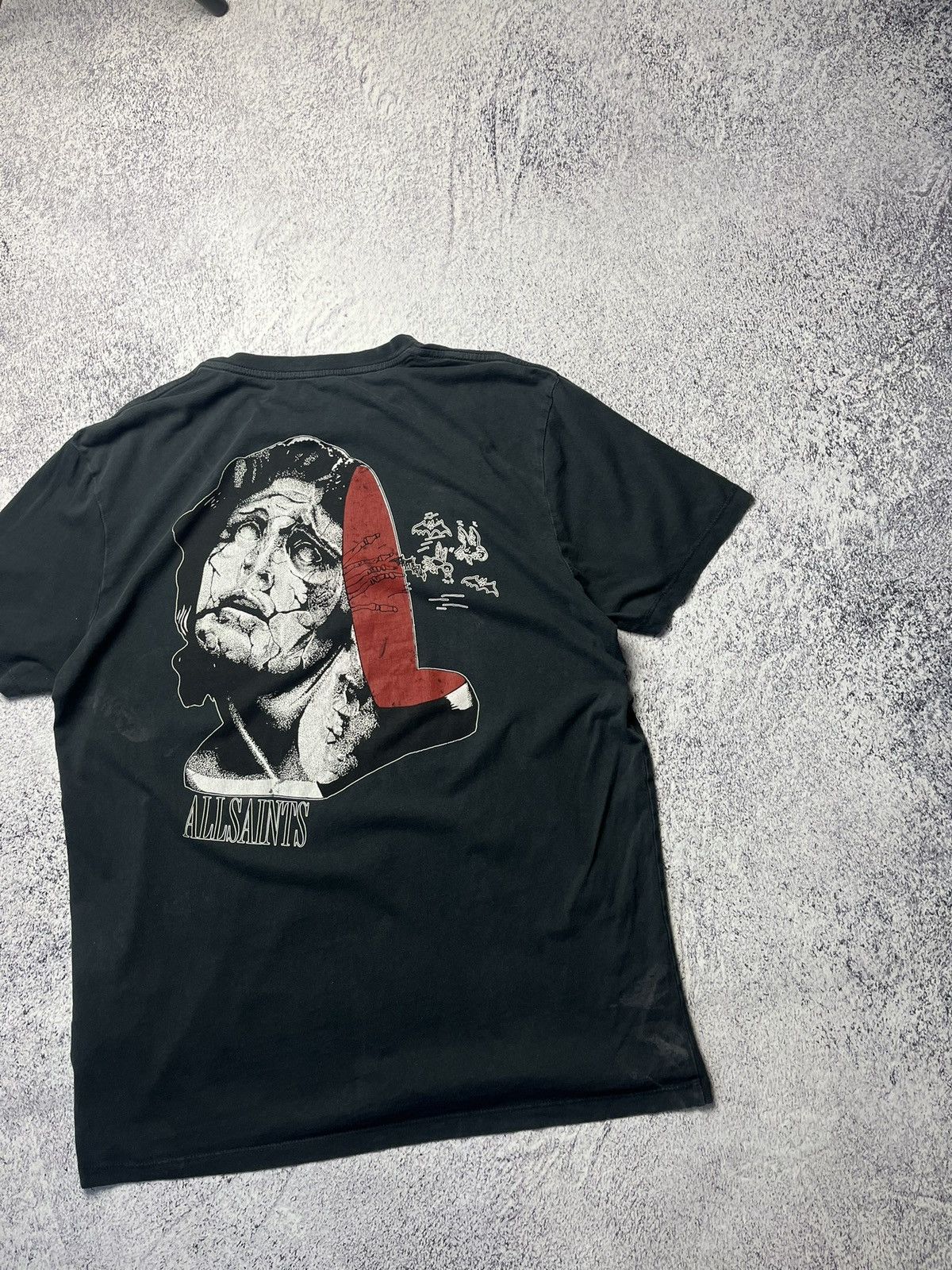 Allsaints Mens Vintage AllSaints T-shirt Logo Basic Tee Art Streetwear Size US XS / EU 42 / 0 - 11 Thumbnail