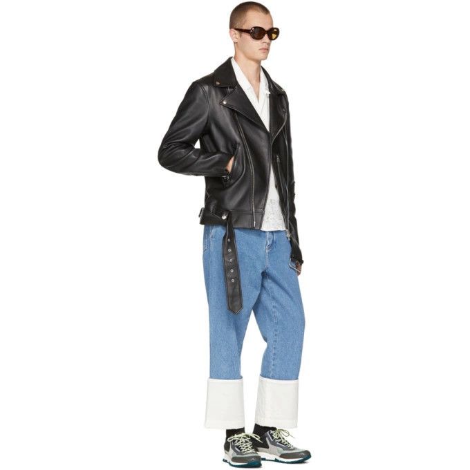 Acne Studios Nate Clean Leather Motorcycle Jacket Size US S / EU 44-46 / 1 - 7 Thumbnail