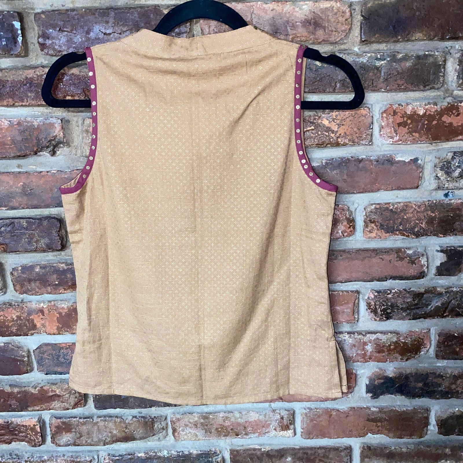 Other NWT Vintage Cotton Curio Tan Embellished Top Small Size S / US 4 / IT 40 - 6 Thumbnail