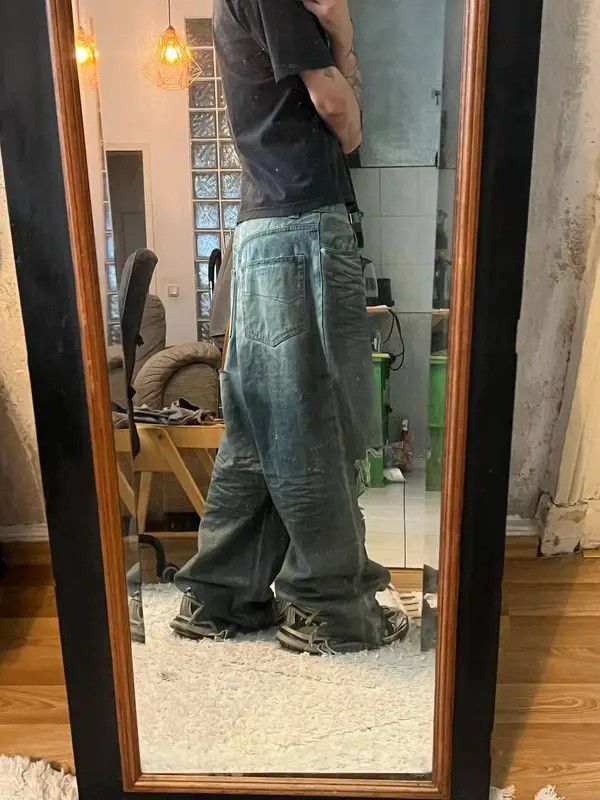 VIBE Baggy Wide Leg Jeans Frayed Damaged Hole Oversized Jeans Size US 30 / EU 46 - 7 Thumbnail