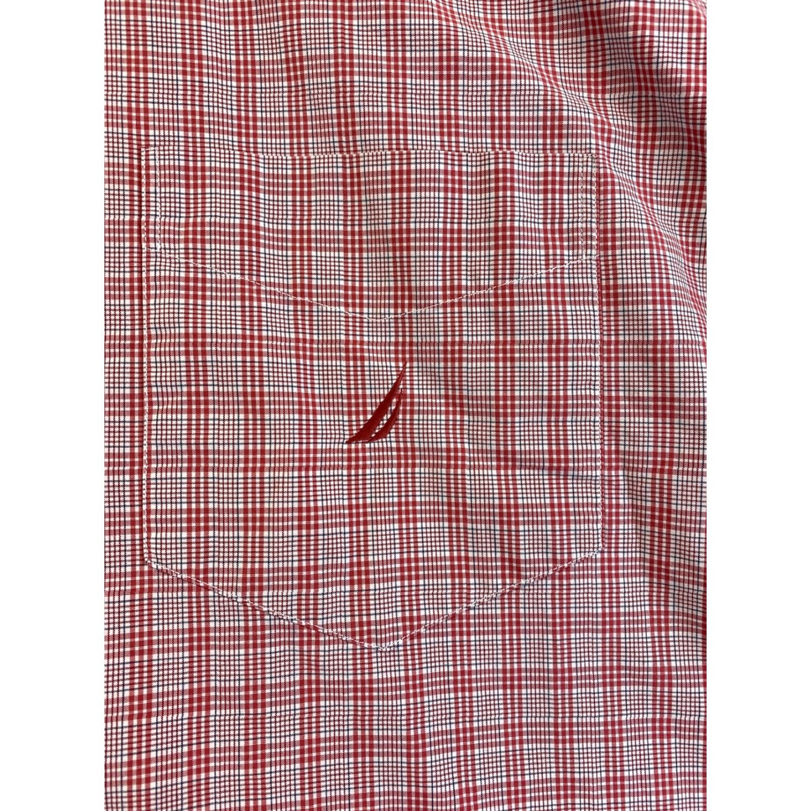 Nautica Vintage Nautica Shirt Mens XL Button-Down Plaid Shirt 91-24 Button Up Collared Cotton Red Woven Navy? Size US XL / EU 56 / 4 - 2 Thumbnail