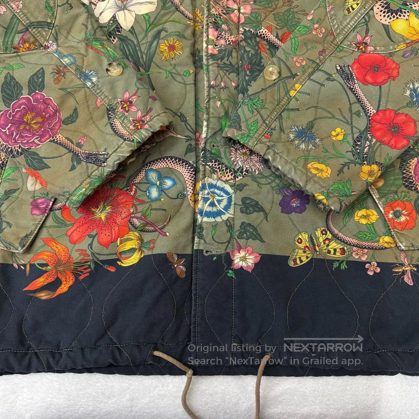 Gucci Gucci Military Green Floral Coat. Size US M / EU 48-50 / 2 - 2 Thumbnail