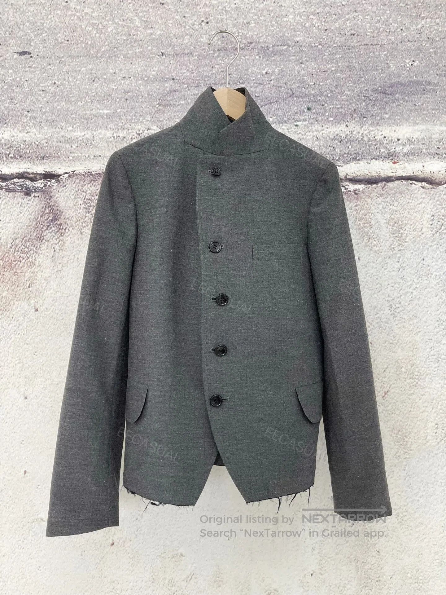 CDG by Comme des Garcons CDG Gray Asymmetrical Blazer. Size US XS / EU 42 / 0 - 3 Thumbnail