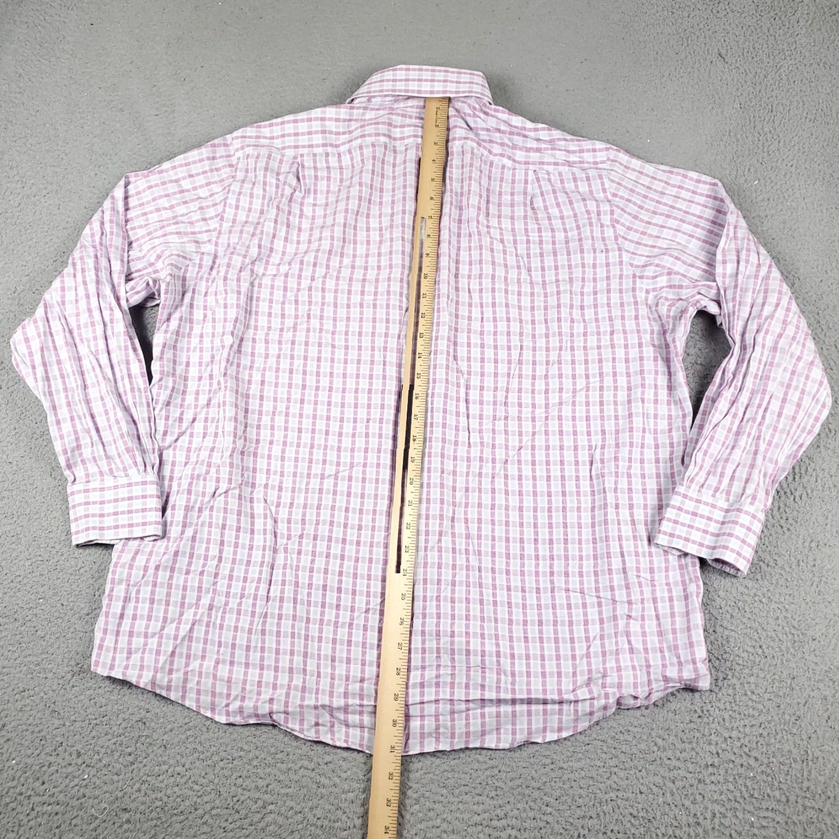 Tommy Bahama Tommy Bahama Shirt Mens 17.5 Purple Plaid Dress Button Up Long Sleeve Size 46R - 4 Thumbnail