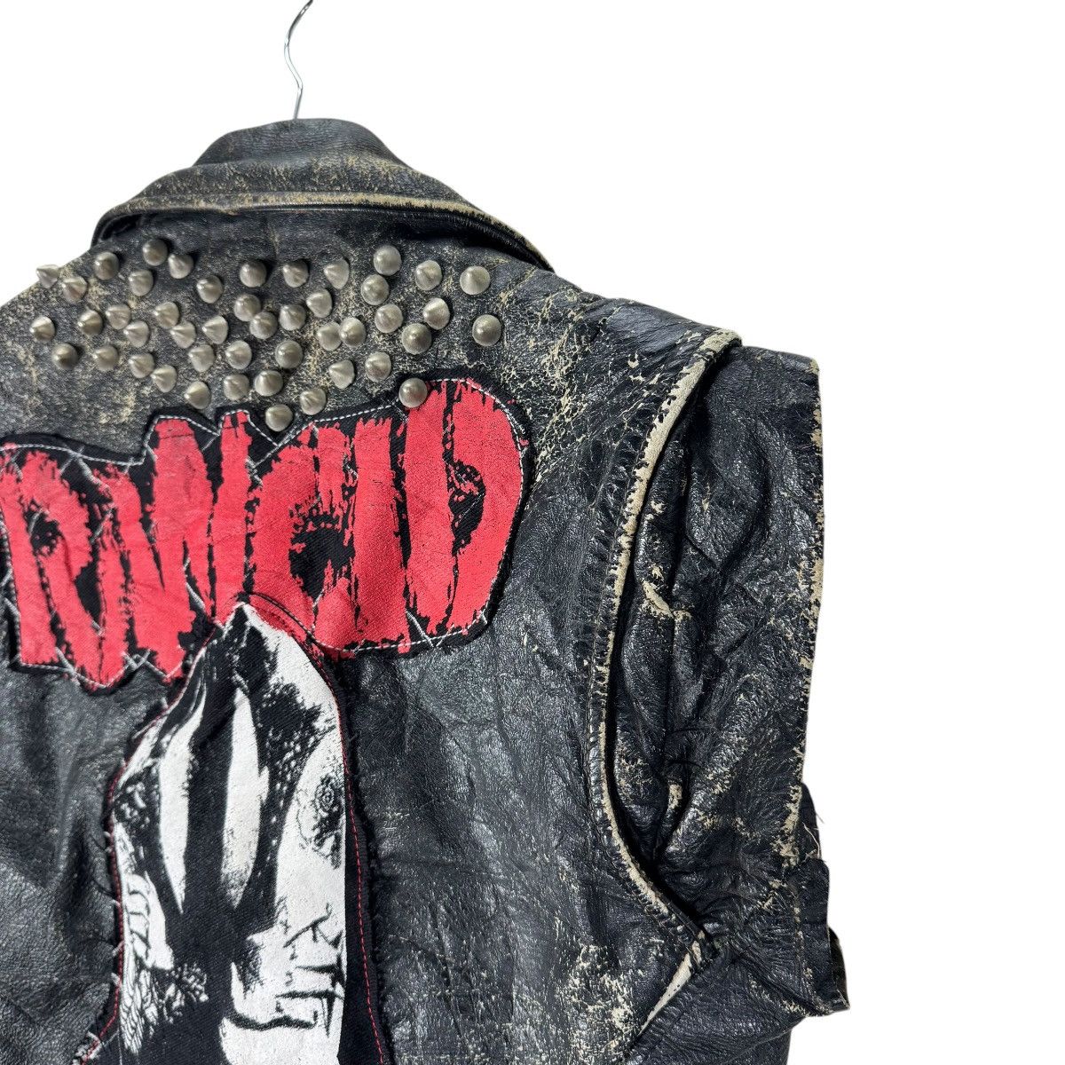 Genuine Leather ☀️40s DOUBLE COLLAR LEATHER CUSTOM RANCID PUNK JACKET Size US M / EU 48-50 / 2 - 4 Thumbnail