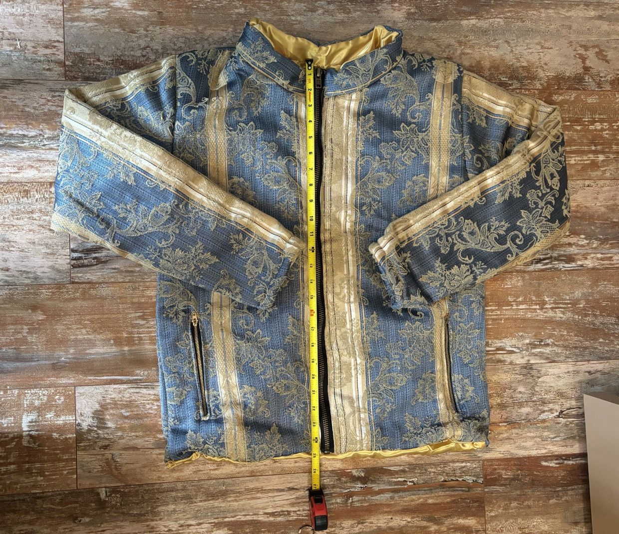 Handmade × Vintage Gold Satin Liner Jacket Size US M / EU 48-50 / 2 - 4 Thumbnail