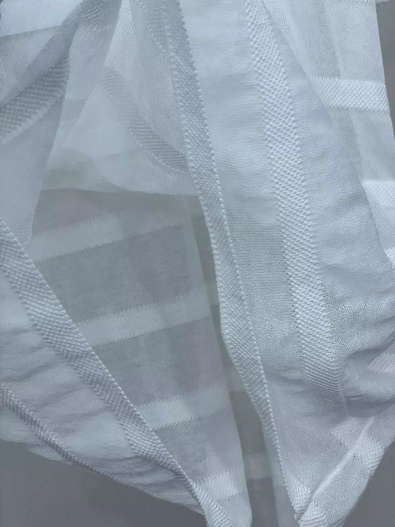 Chanel Chanel 24S white knitted striped transparent short sleeves Size XS / US 0-2 / IT 36-38 - 3 Thumbnail