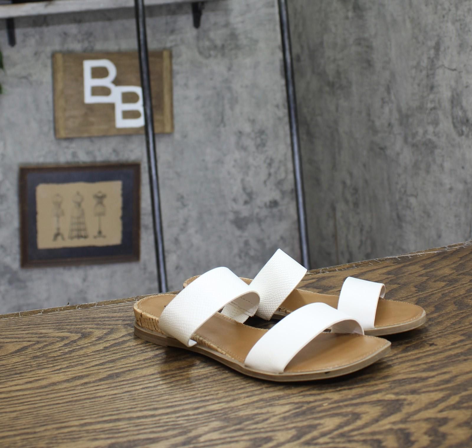 Style & Co Style & Co. Sandals 2 Band 10020656300 White Lizard 5.5m Size US 5.5 / IT 35.5 - 1 Thumbnail