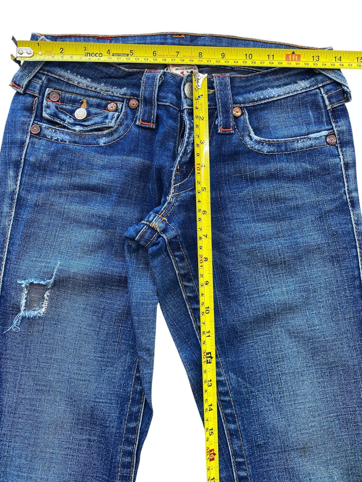True Religion True Religion Blue Wash Style Flare Jeans Size US 28 / EU 44 - 6 Thumbnail