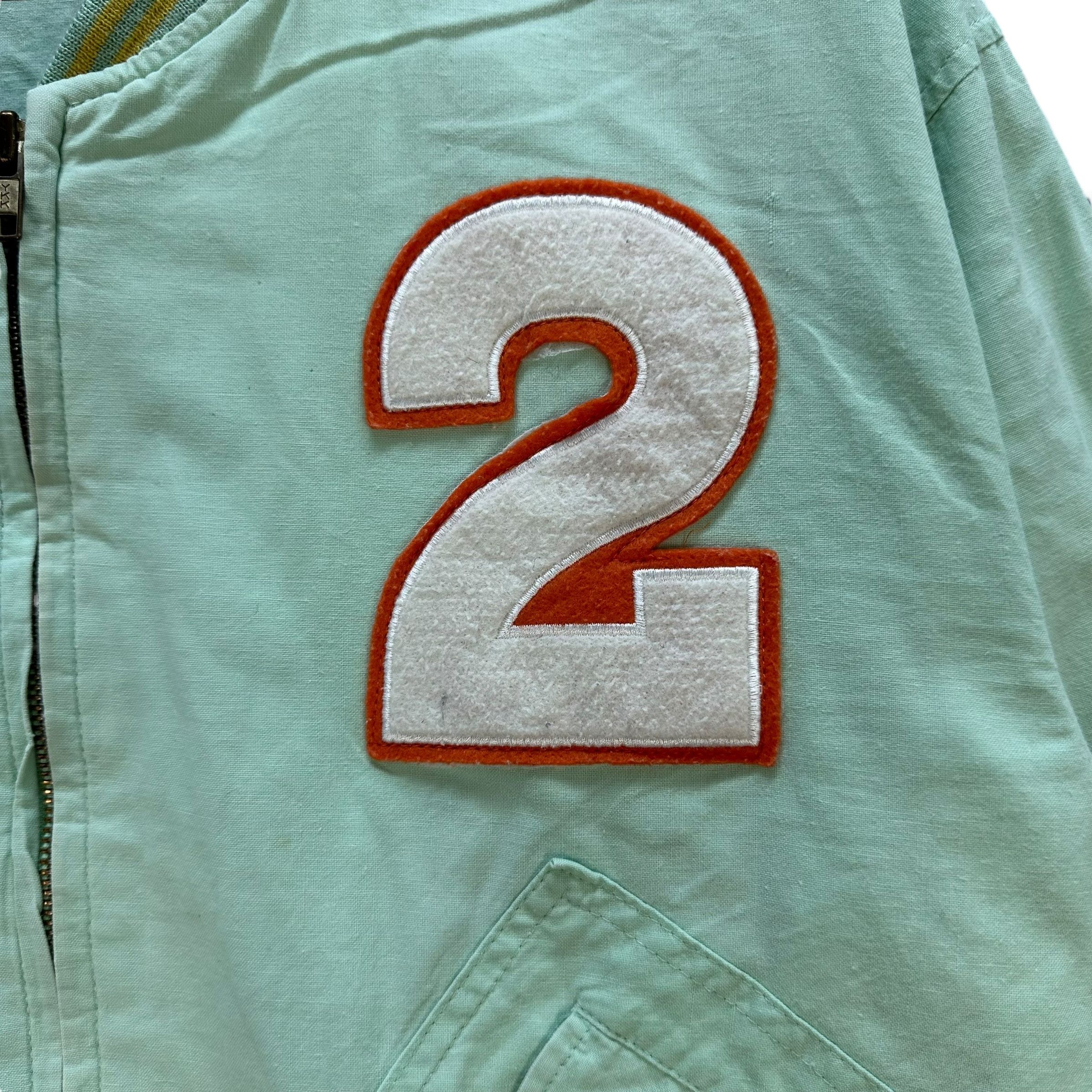Japanese Brand BIGMEN Big Logo Mint Green Light Bomber Jacket #A39-0883 Size US L / EU 52-54 / 3 - 5 Thumbnail