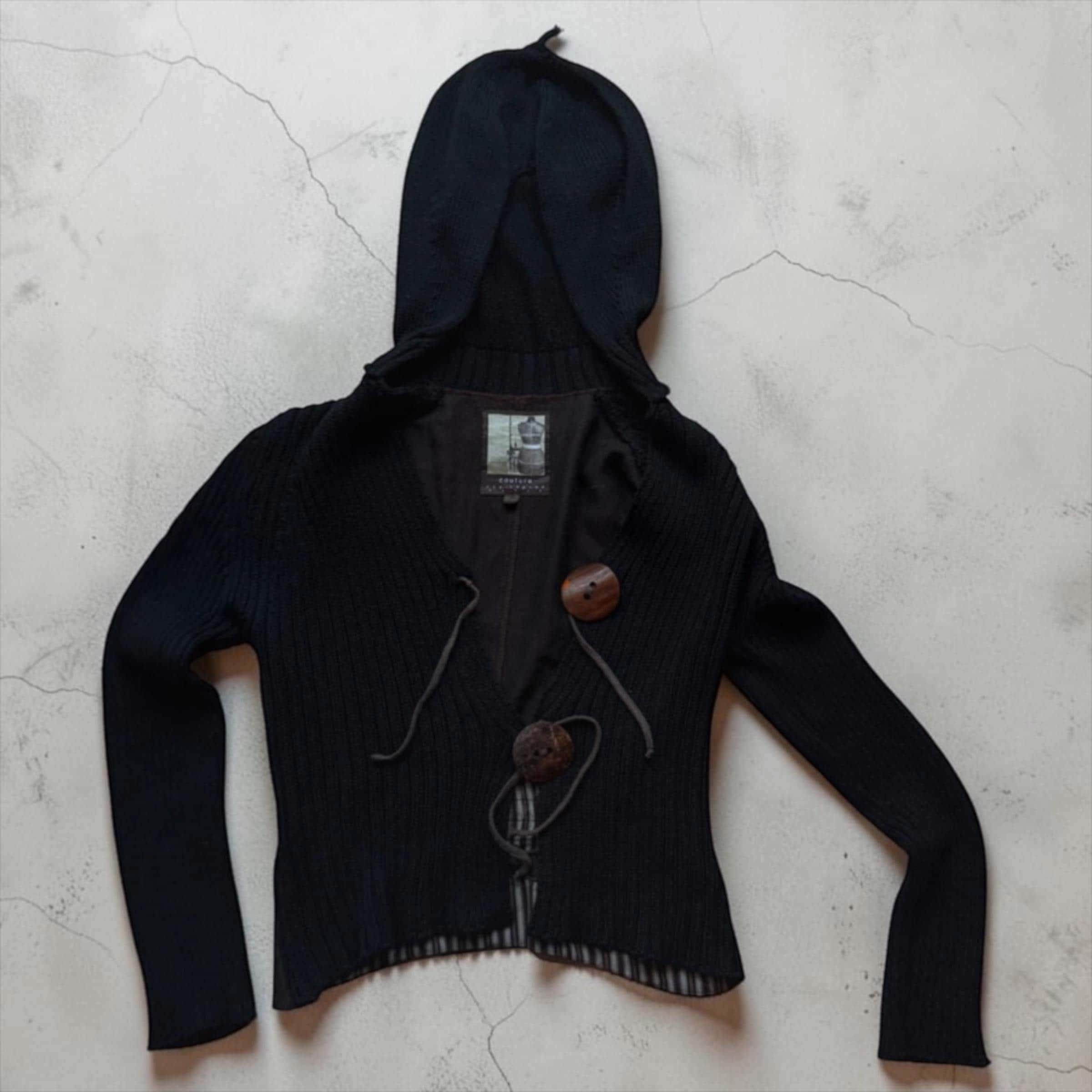 Other The Cop Copine “Couture” Beret Knitted Hooded Cardigan Size ONE SIZE - 9 Thumbnail