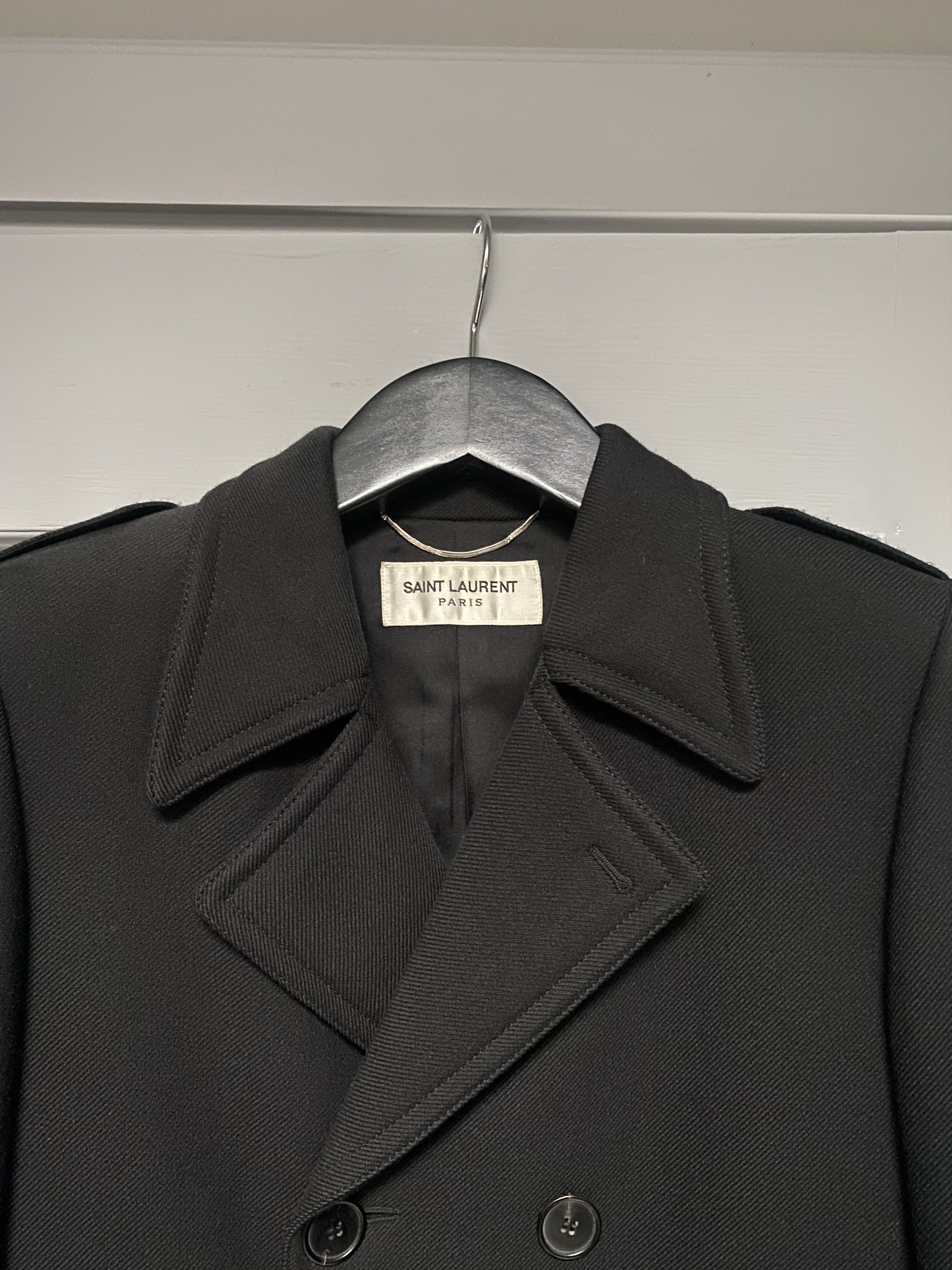 Saint Laurent Paris Saint Laurent Paris Double Breated Military Coat Size US S / EU 44-46 / 1 - 2 Thumbnail
