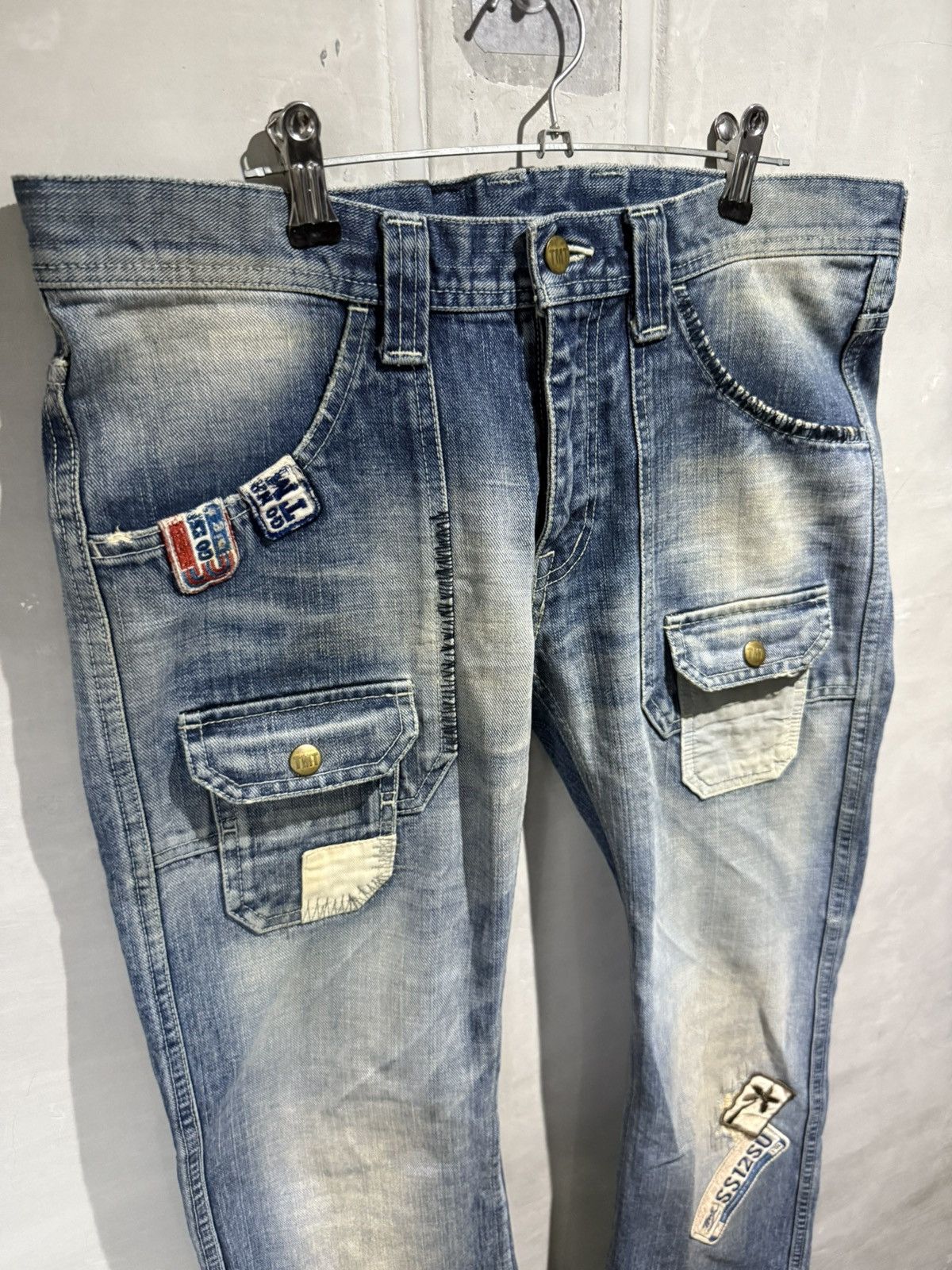 Japanese Brand Japanese fashion TMT japan Bush Denim PatchWork Jeans Size US 32 / EU 48 - 13 Thumbnail